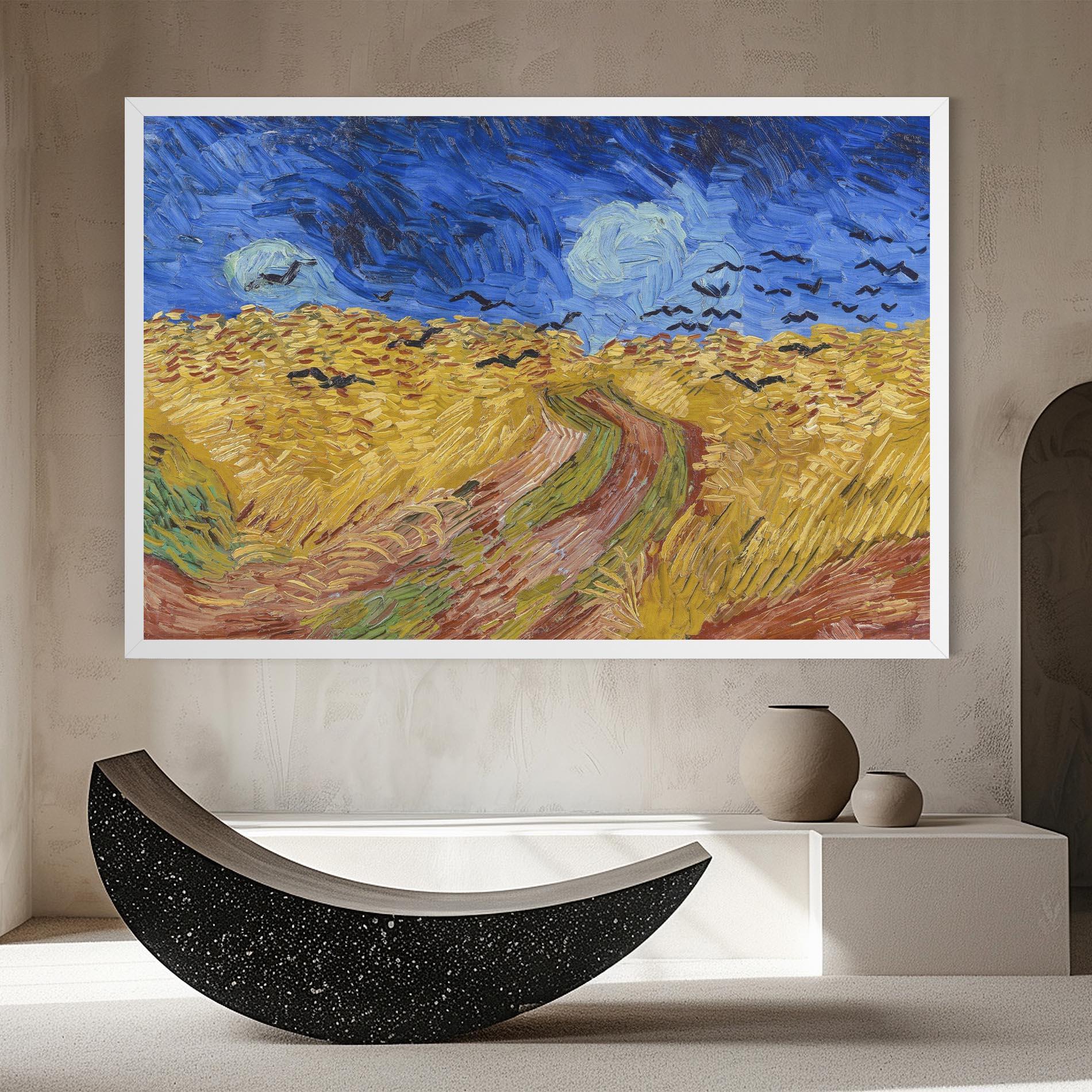 Картина на платно Wheatfield Crows mockup 8