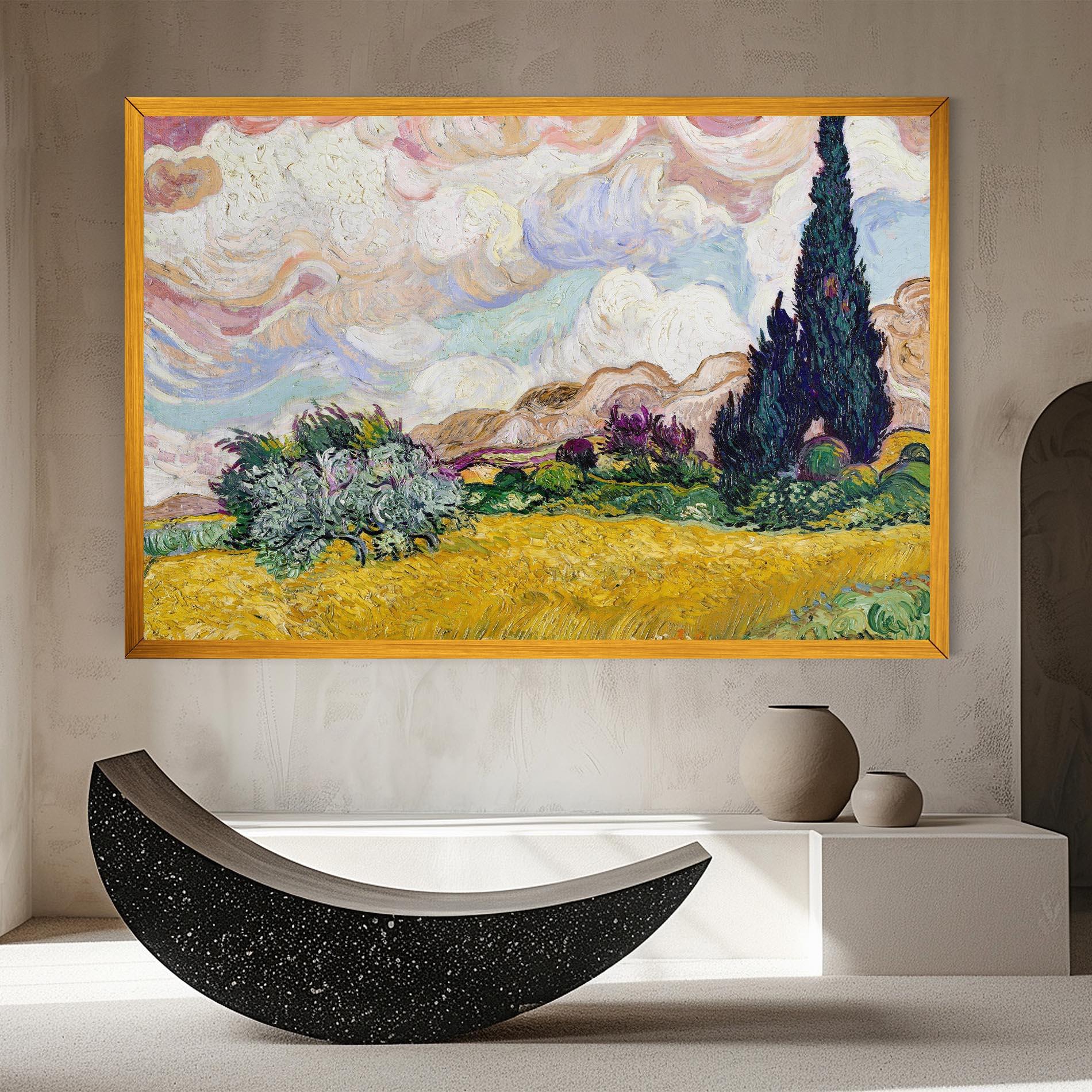 Картина на платно Pastel Wheat Field mockup 8