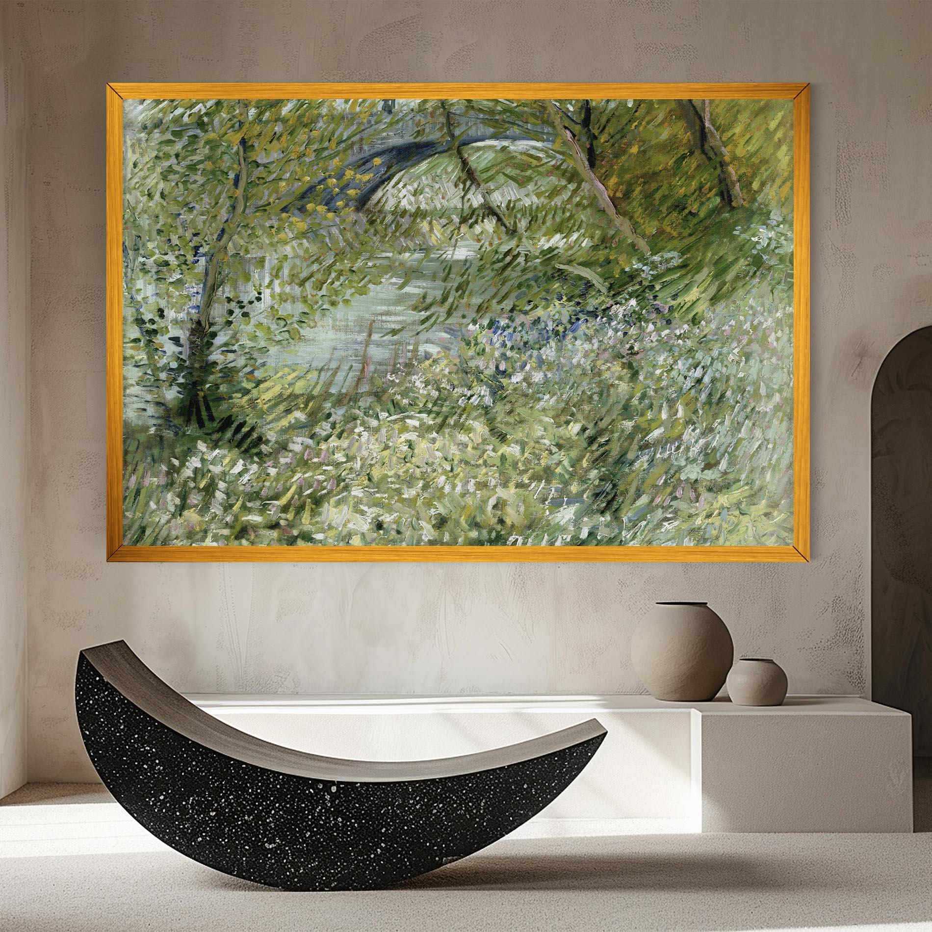 Картина на платно River Bank Springtime mockup 8