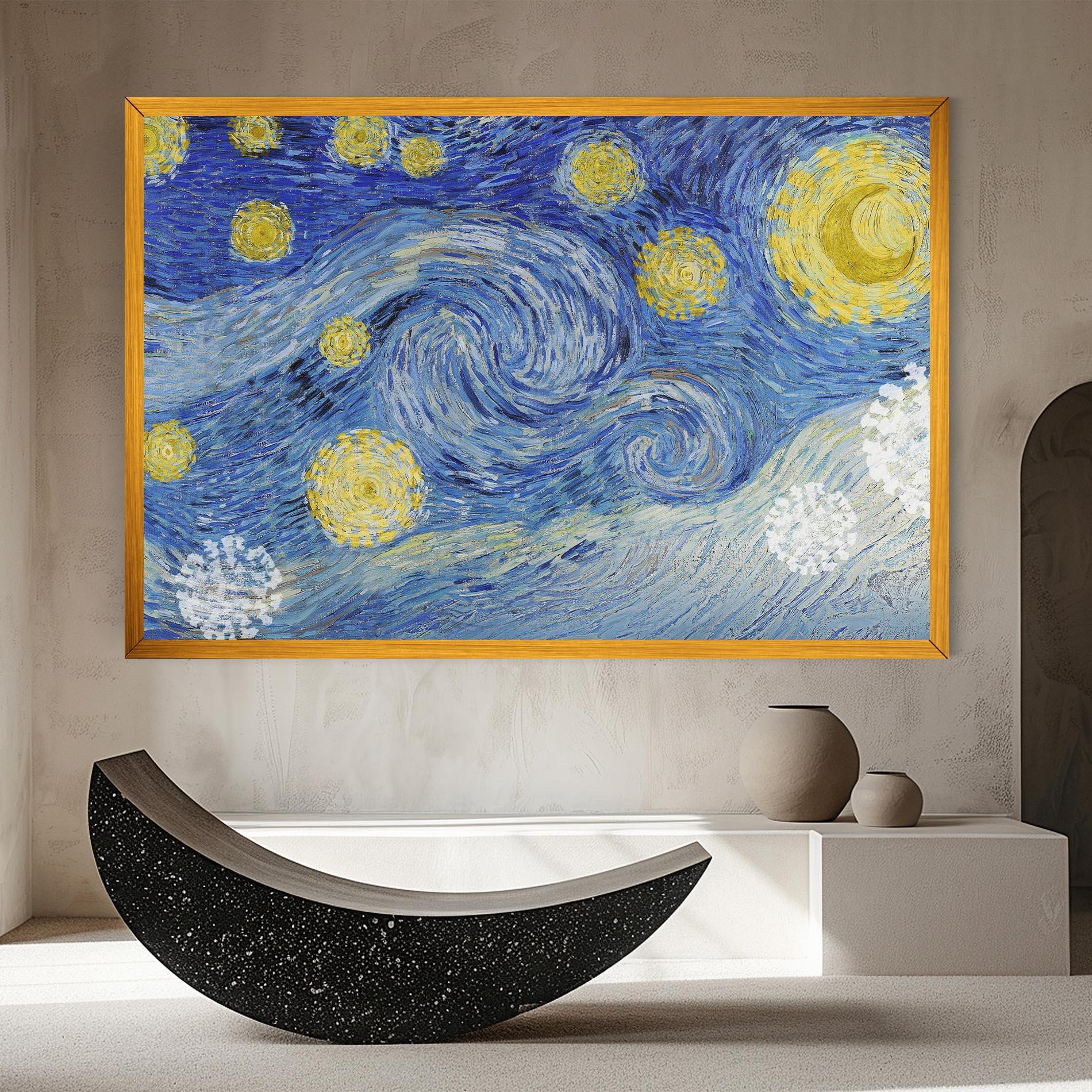 Картина на платно Van Gogh Starry Night mockup 8