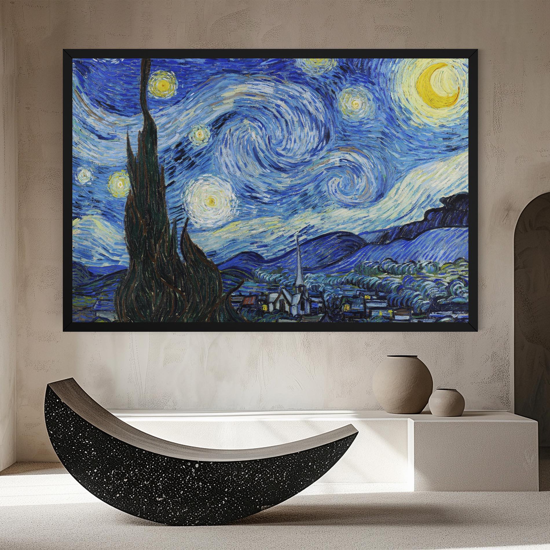 Картина на платно The Starry Night mockup 8