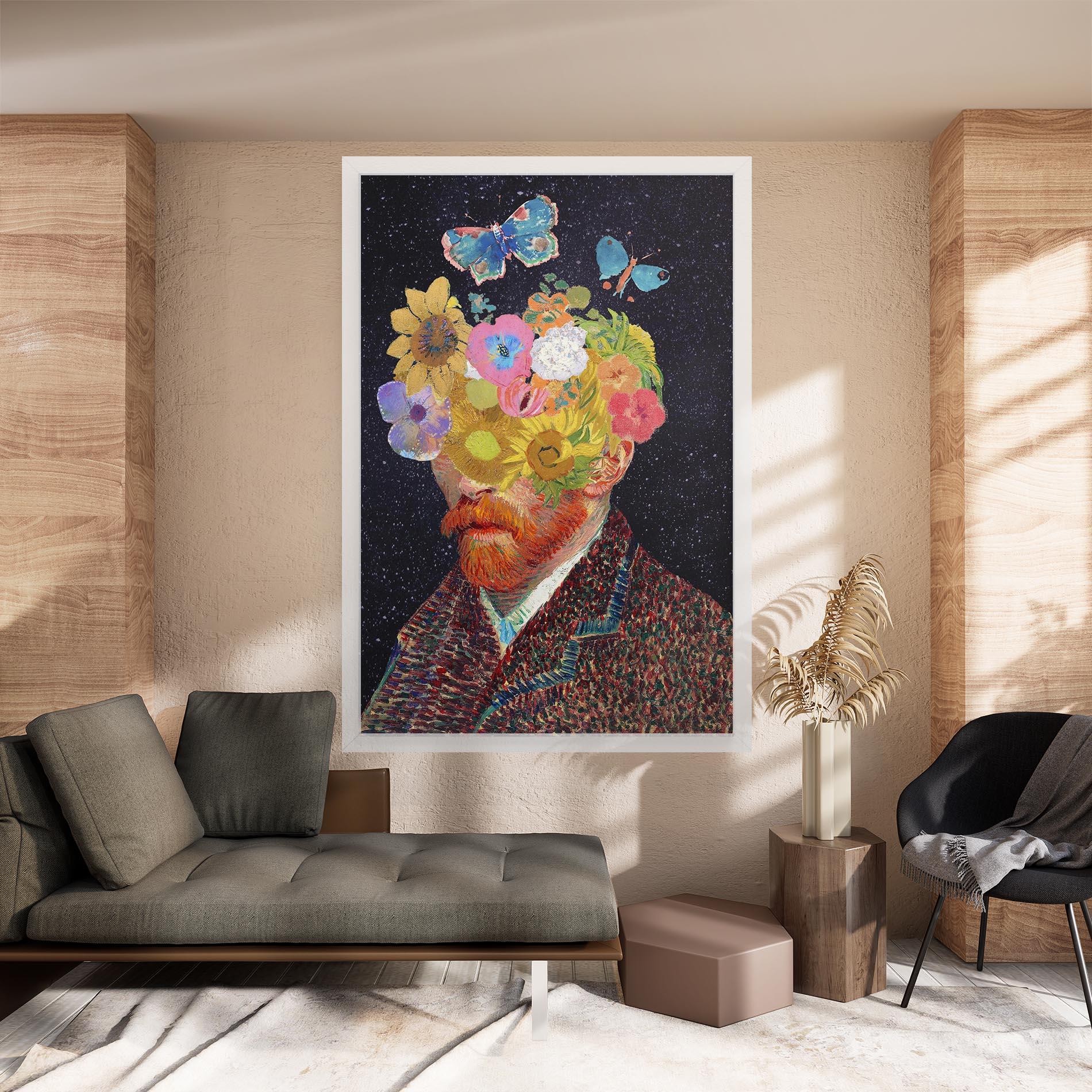 Картина на платно Flower Self Portrait mockup 8