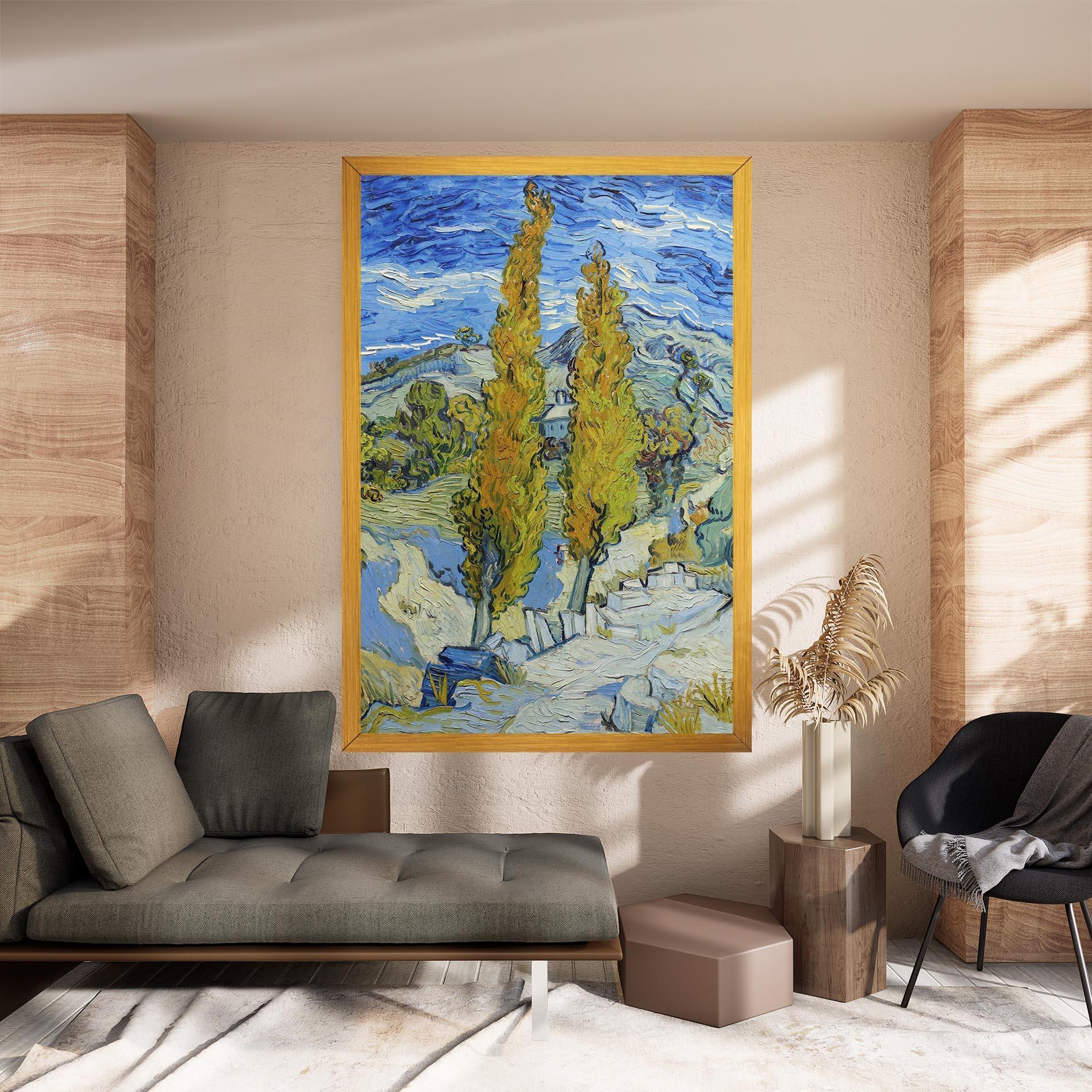 Картина на платно Poplars At Saint Remy mockup 8