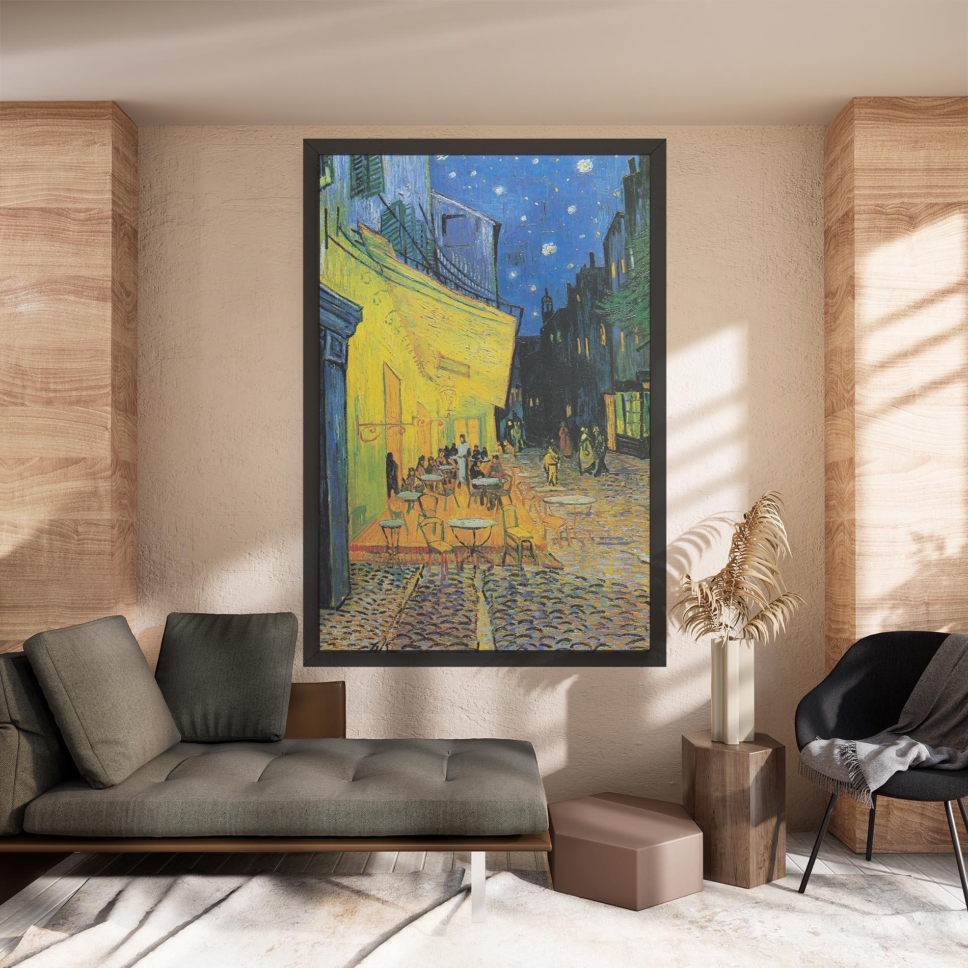 Картина на платно Cafe Terrace At Night mockup 8