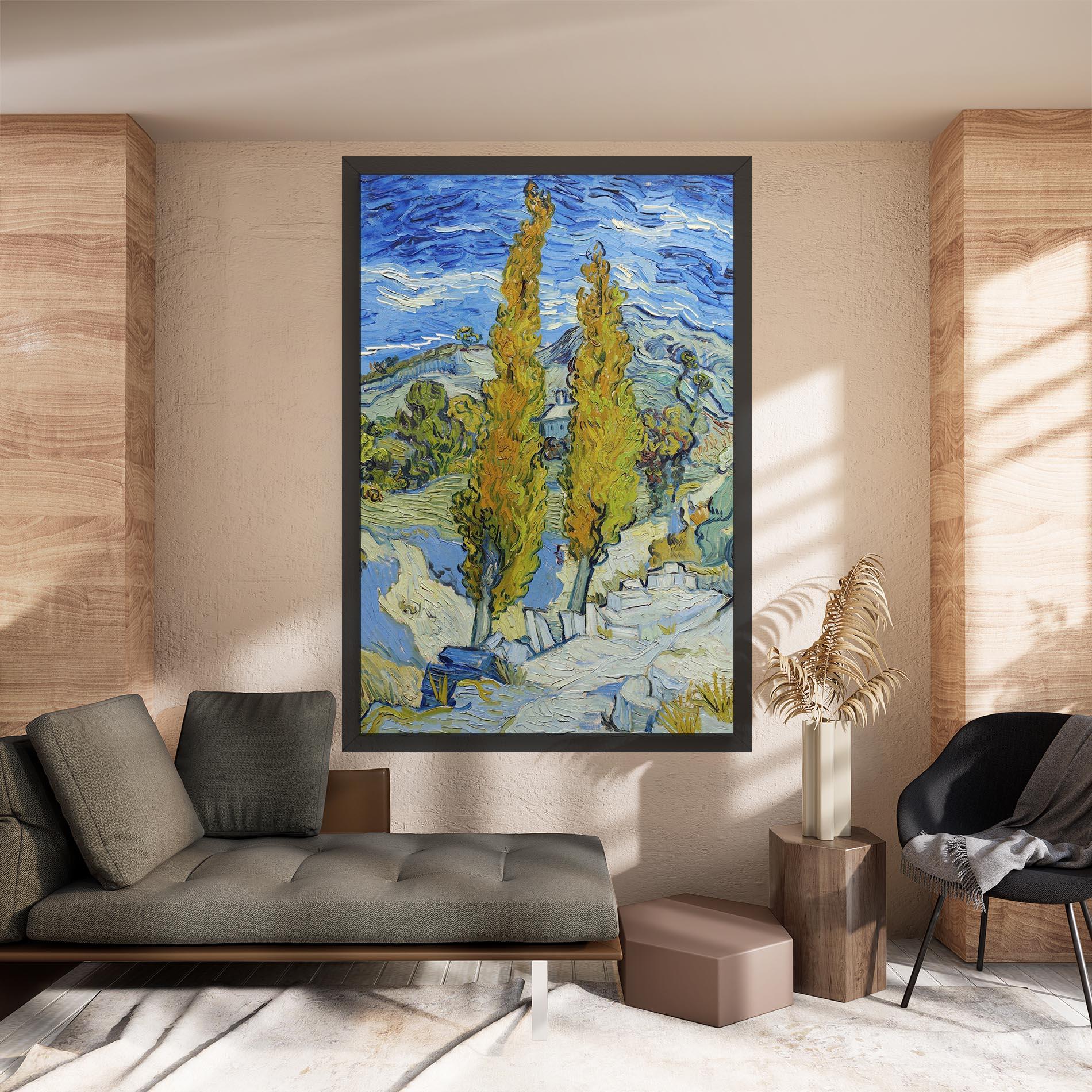 Картина на платно Poplars At Saint Remy mockup 8