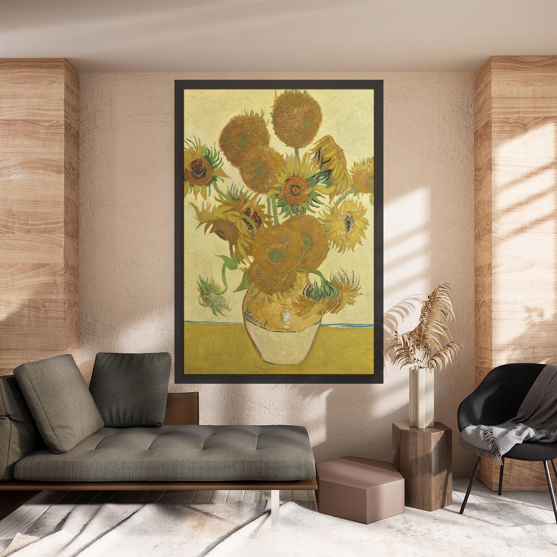 Картина на платно Sunflowers Vase Art mockup 8