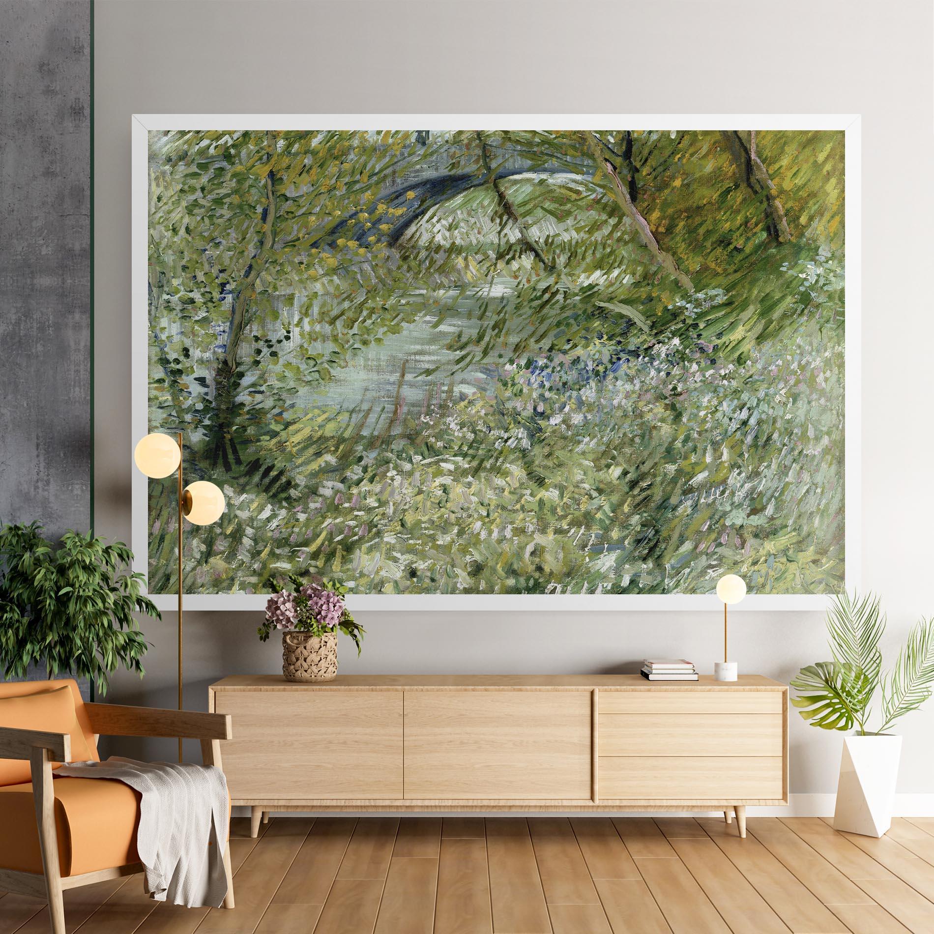 Картина на платно River Bank Springtime mockup 9
