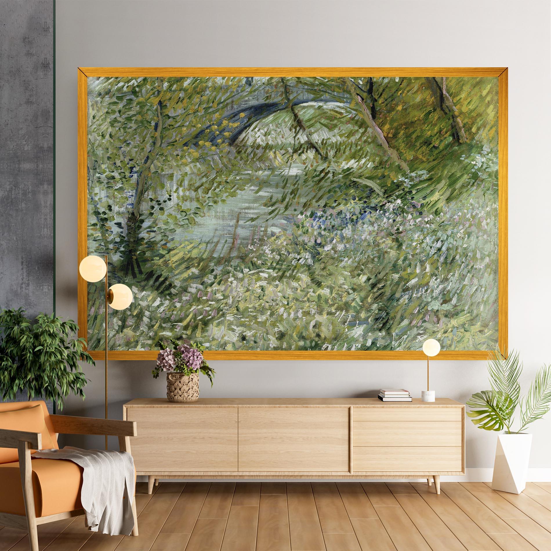 Картина на платно River Bank Springtime mockup 9