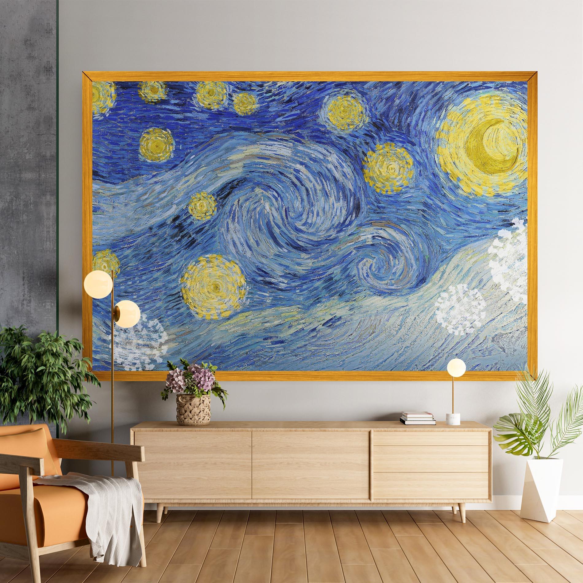 Картина на платно Van Gogh Starry Night mockup 9