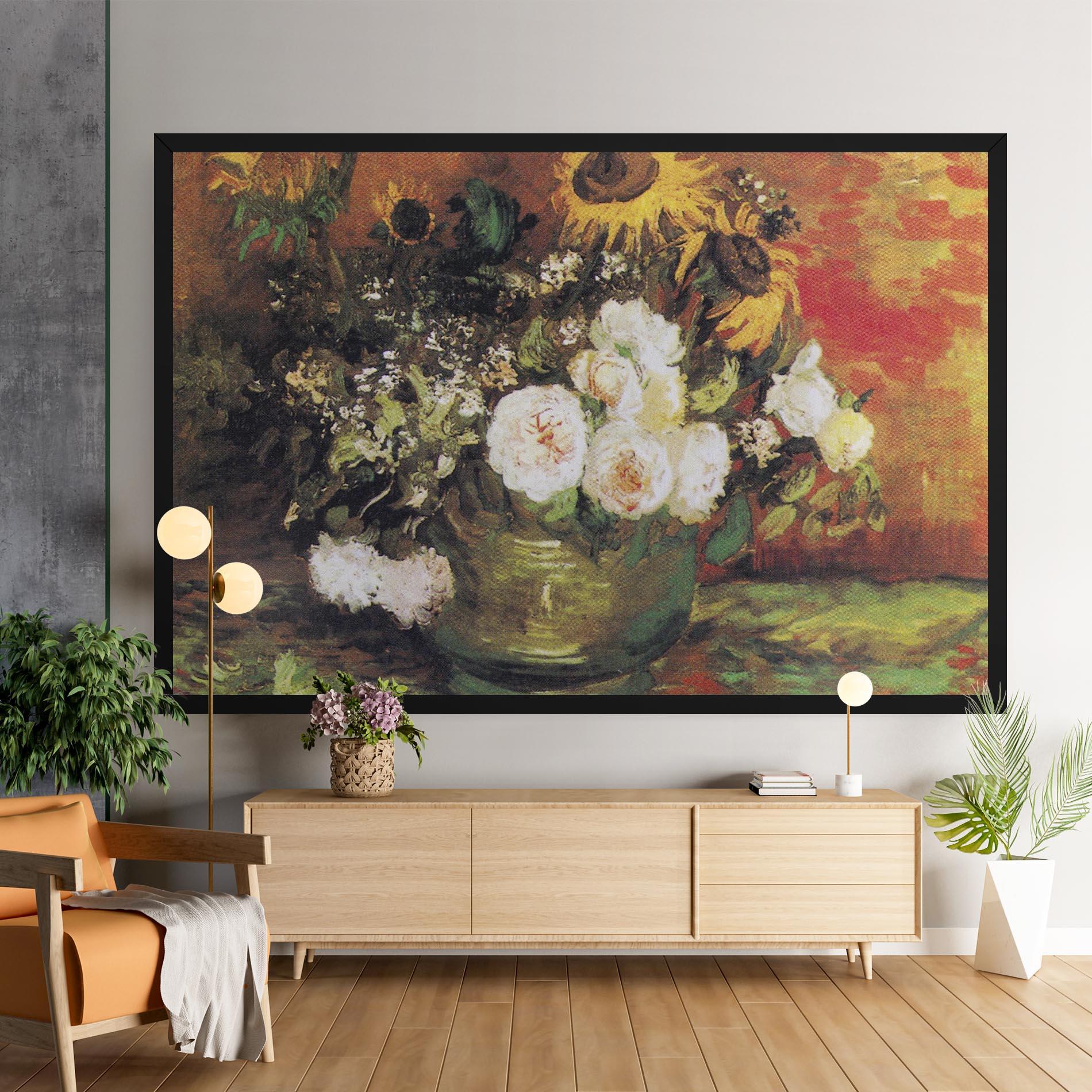Картина на платно Bowl With Sunflowers mockup 9
