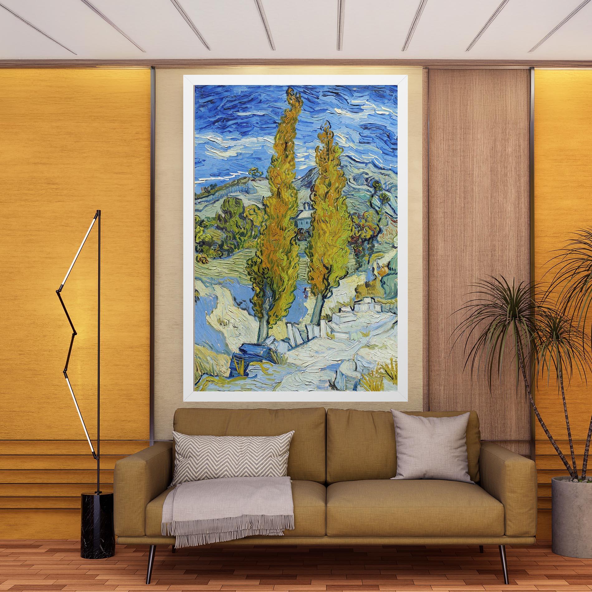 Картина на платно Poplars At Saint Remy mockup 9