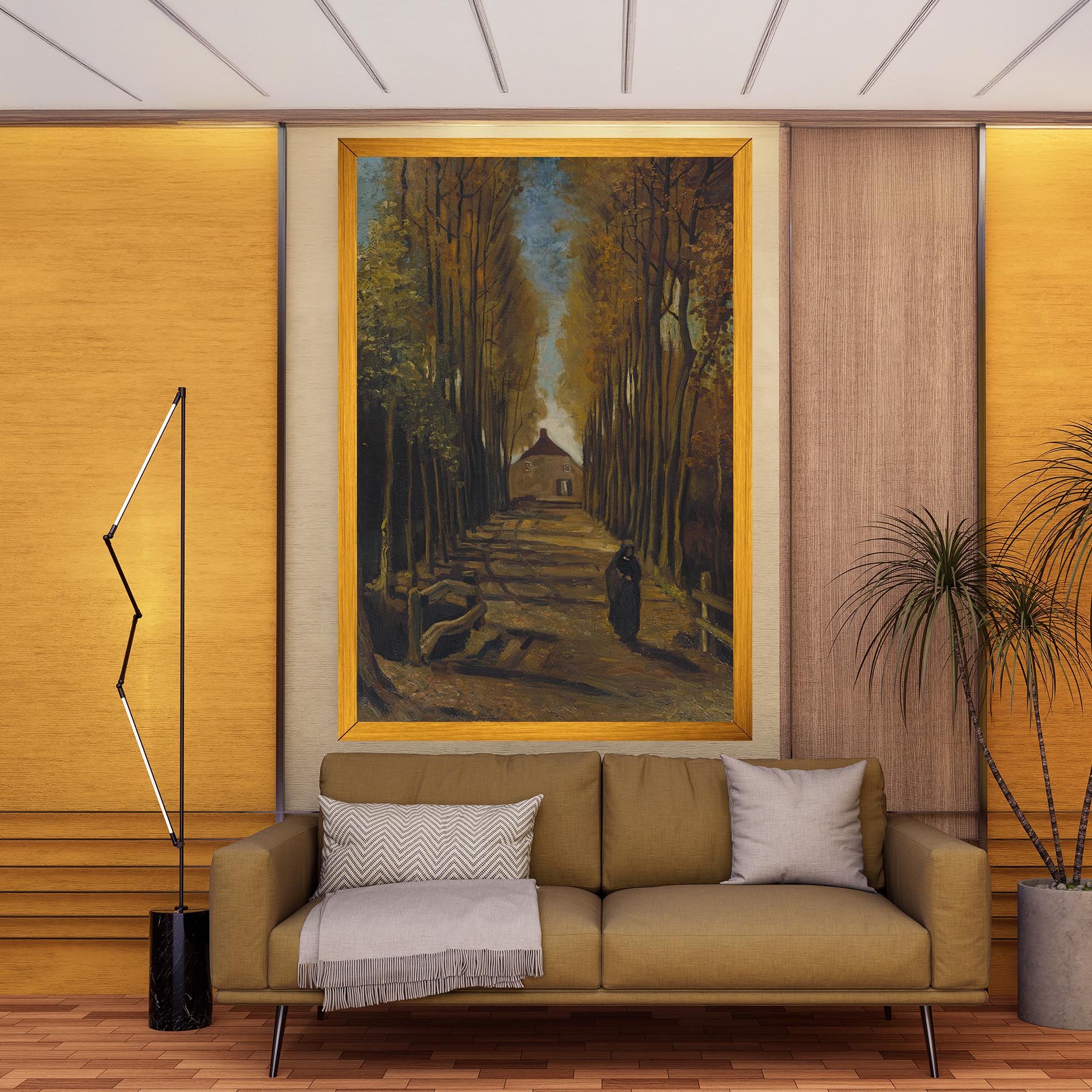 Avenue Of Poplars Autumn mockup 9