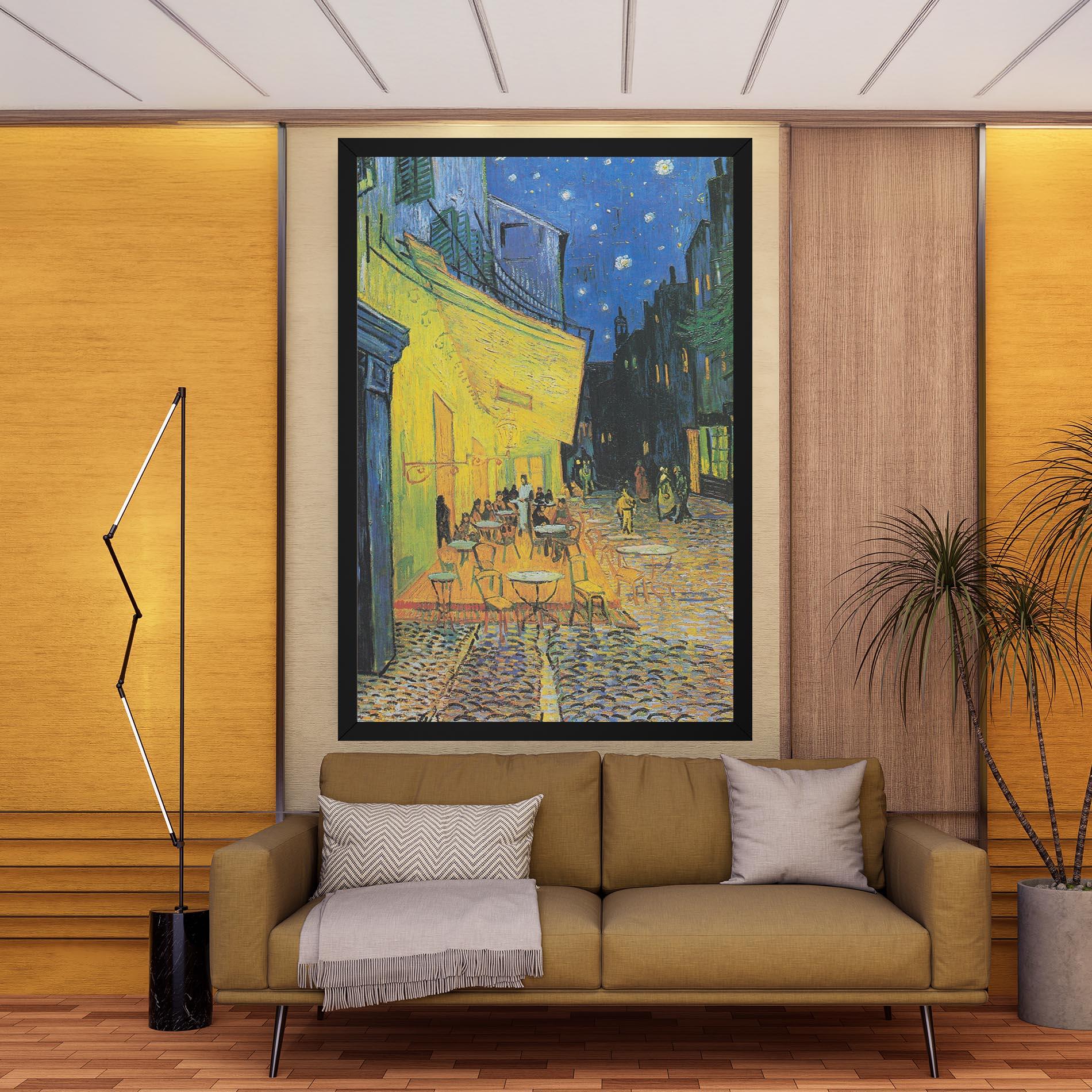 Картина на платно Cafe Terrace At Night mockup 9