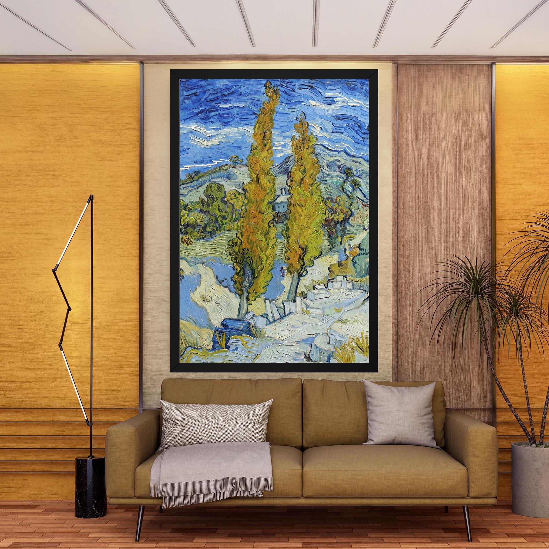 Картина на платно Poplars At Saint Remy mockup 9