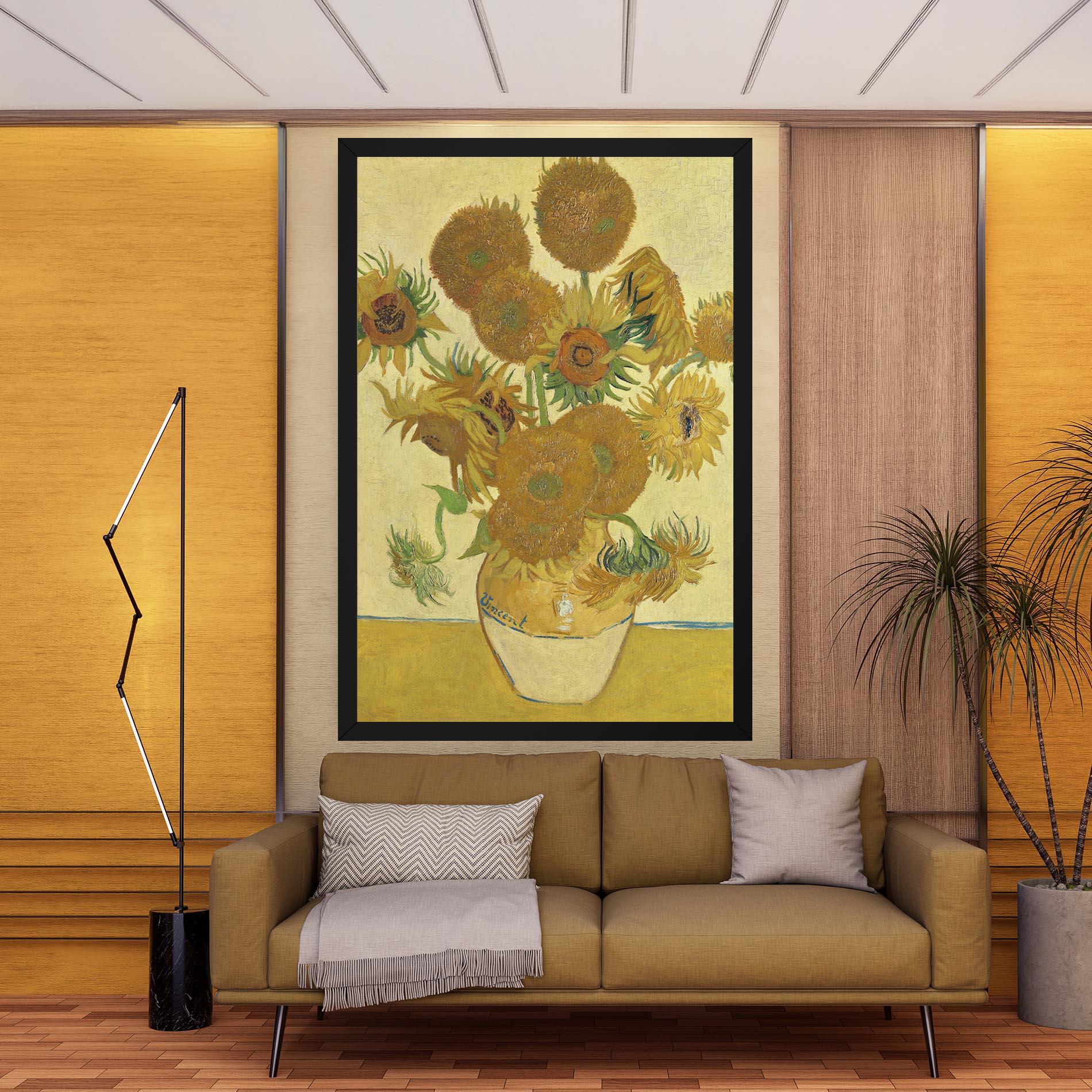 Картина на платно Sunflowers Vase Art mockup 9