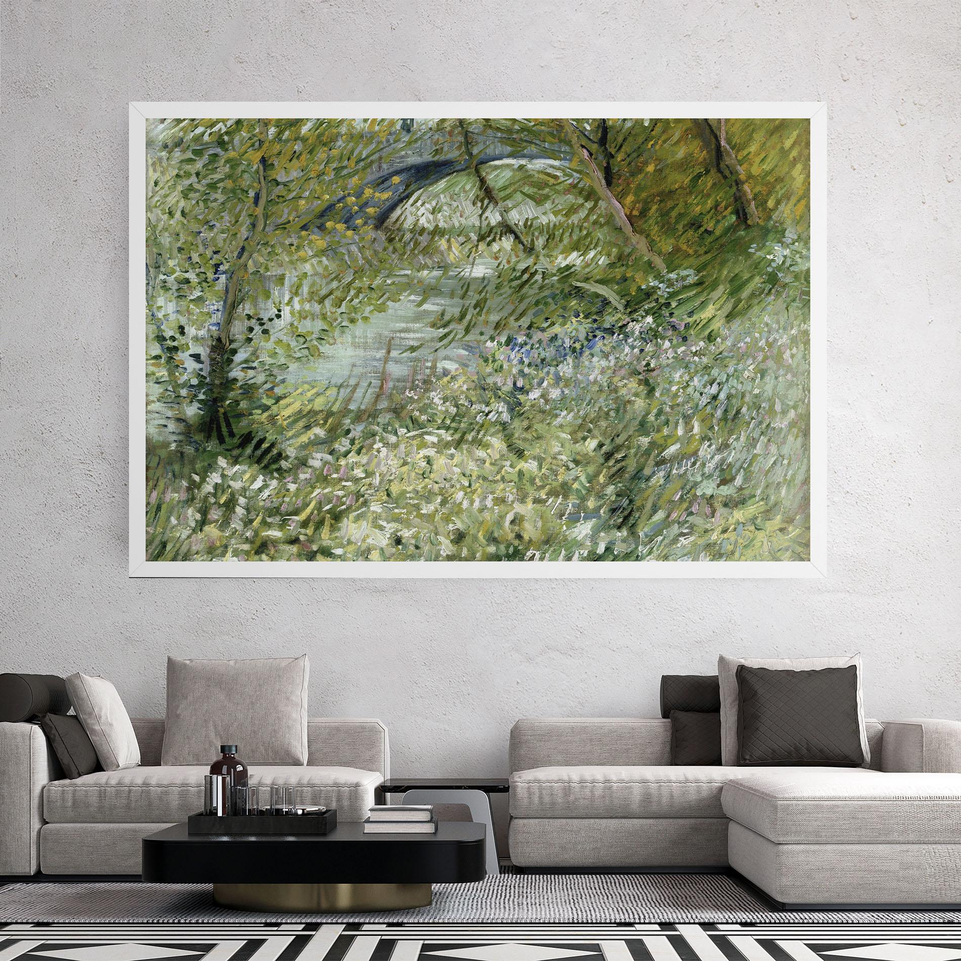 Картина на платно River Bank Springtime mockup 2