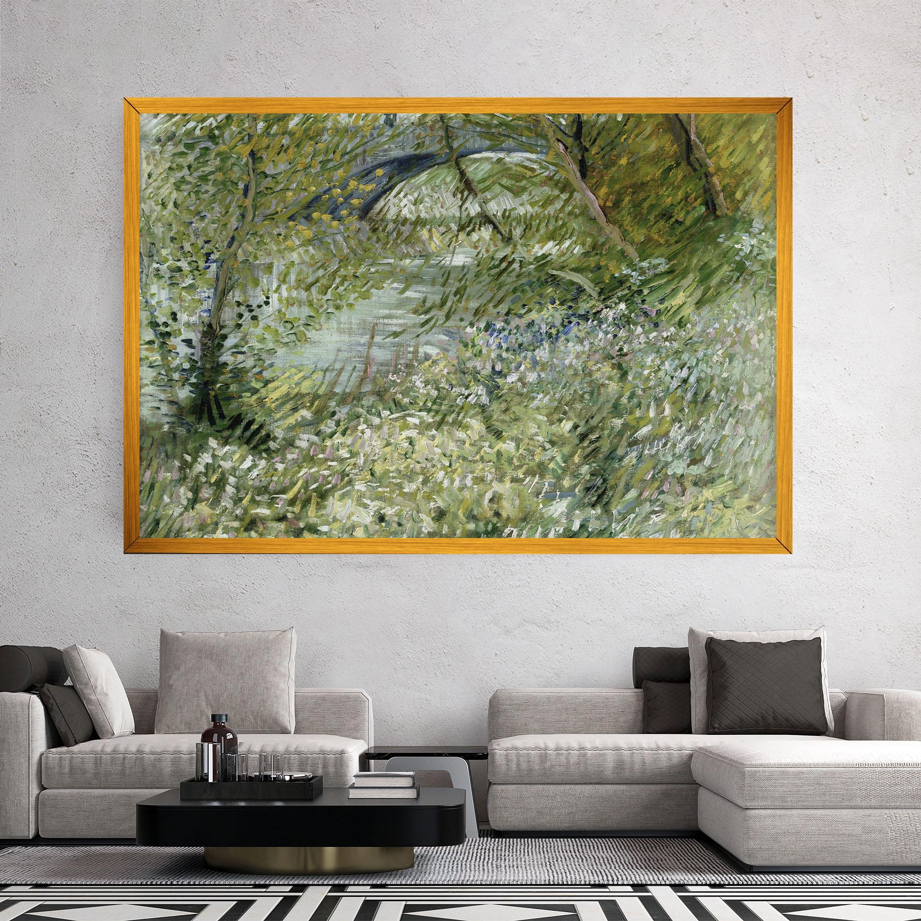 Картина на платно River Bank Springtime mockup 2