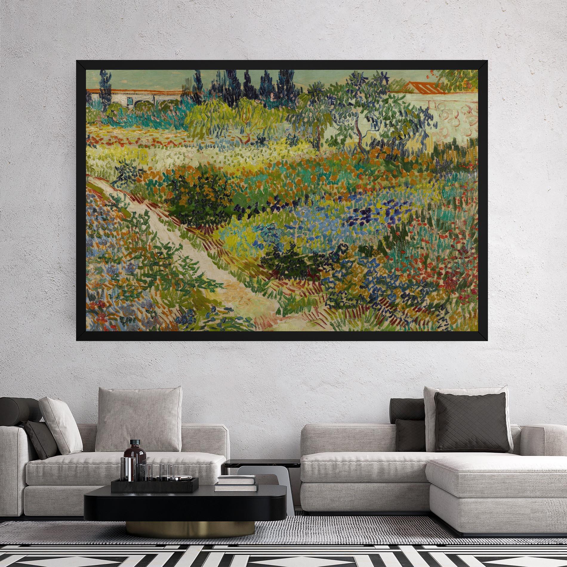 Картина на платно Garden At Arles mockup 2