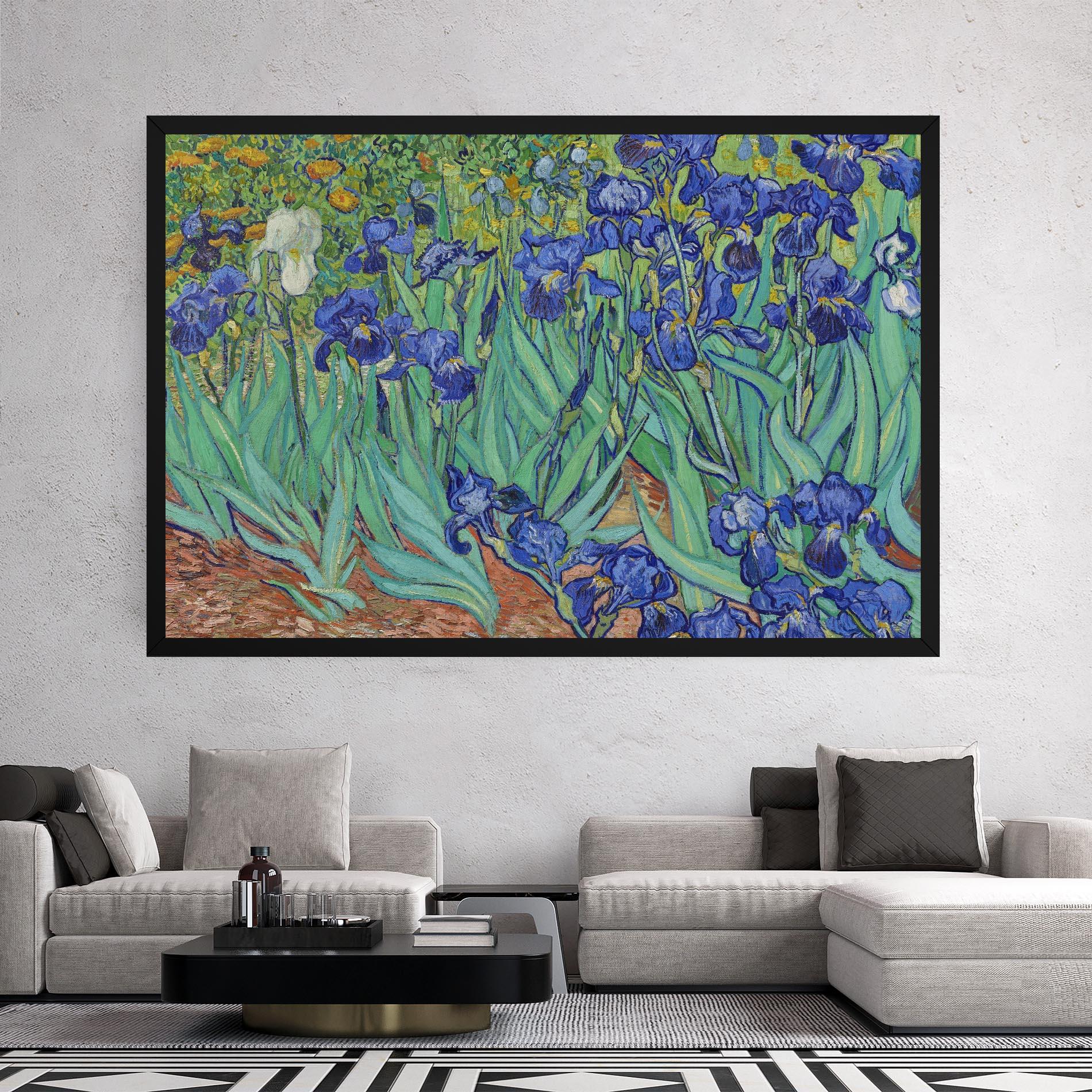 Картина на платно Irises Van Gogh mockup 2