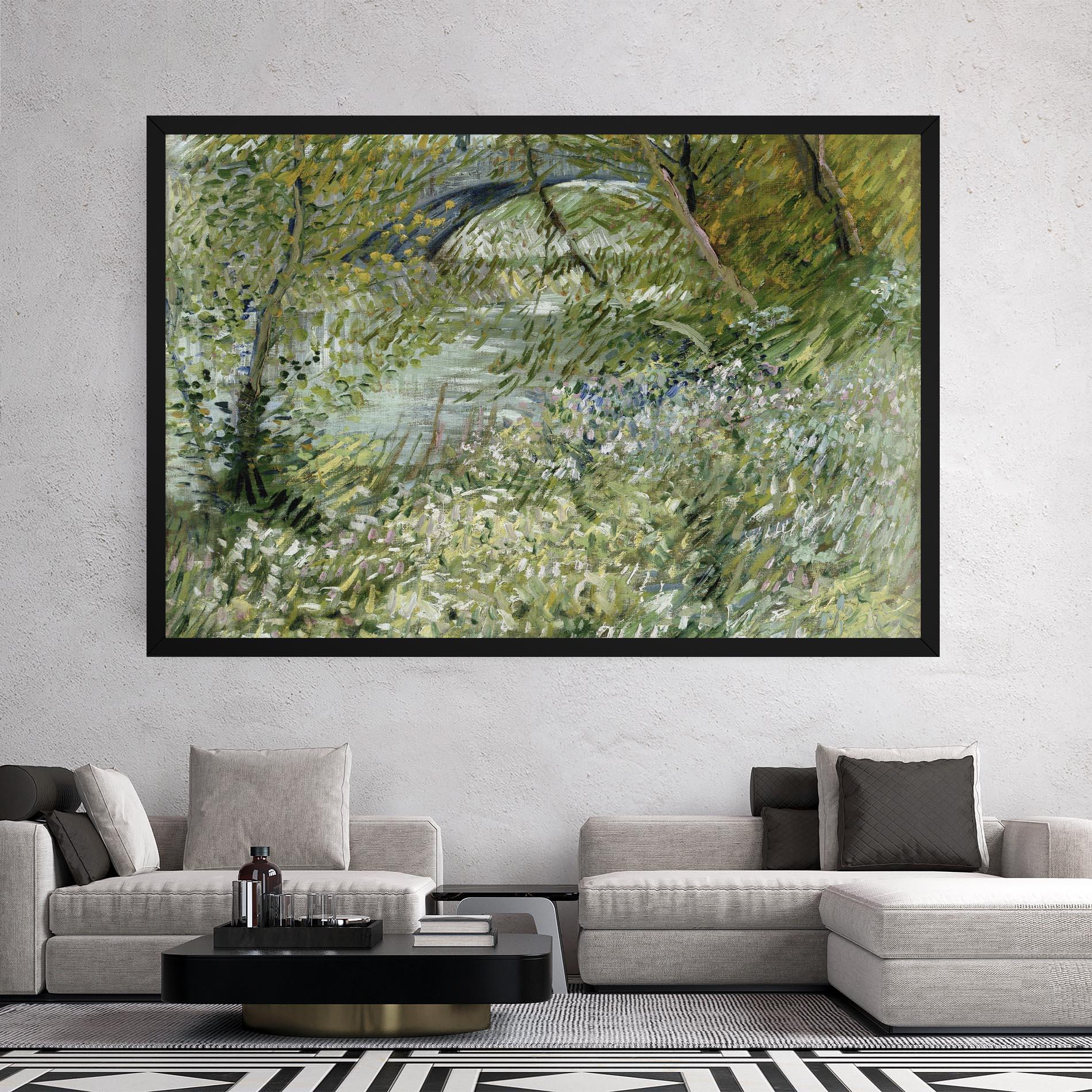 Картина на платно River Bank Springtime mockup 2