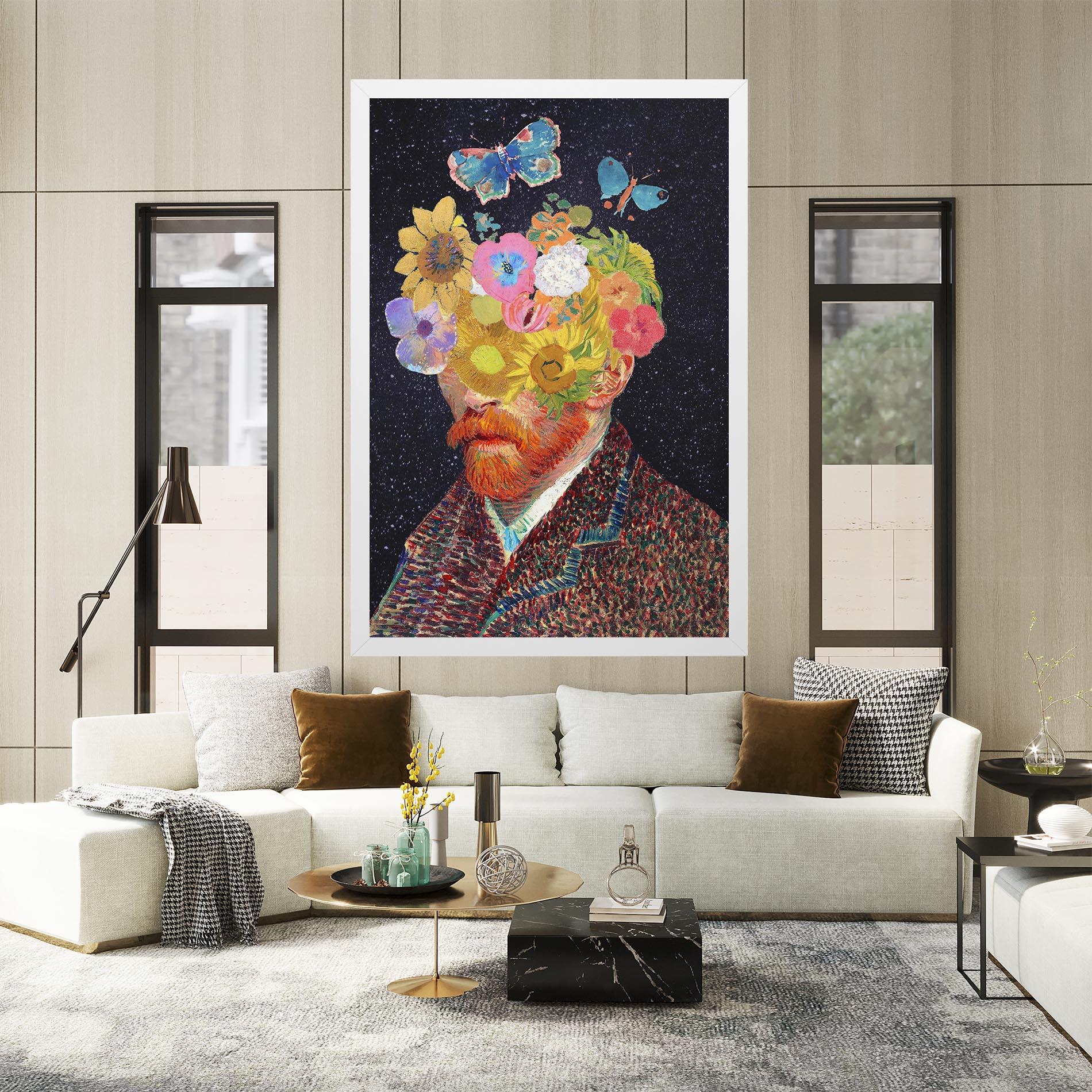 Картина на платно Flower Self Portrait mockup 2