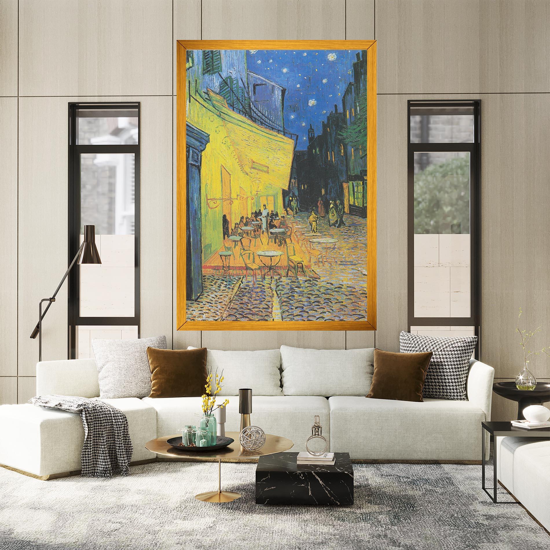 Картина на платно Cafe Terrace At Night mockup 2