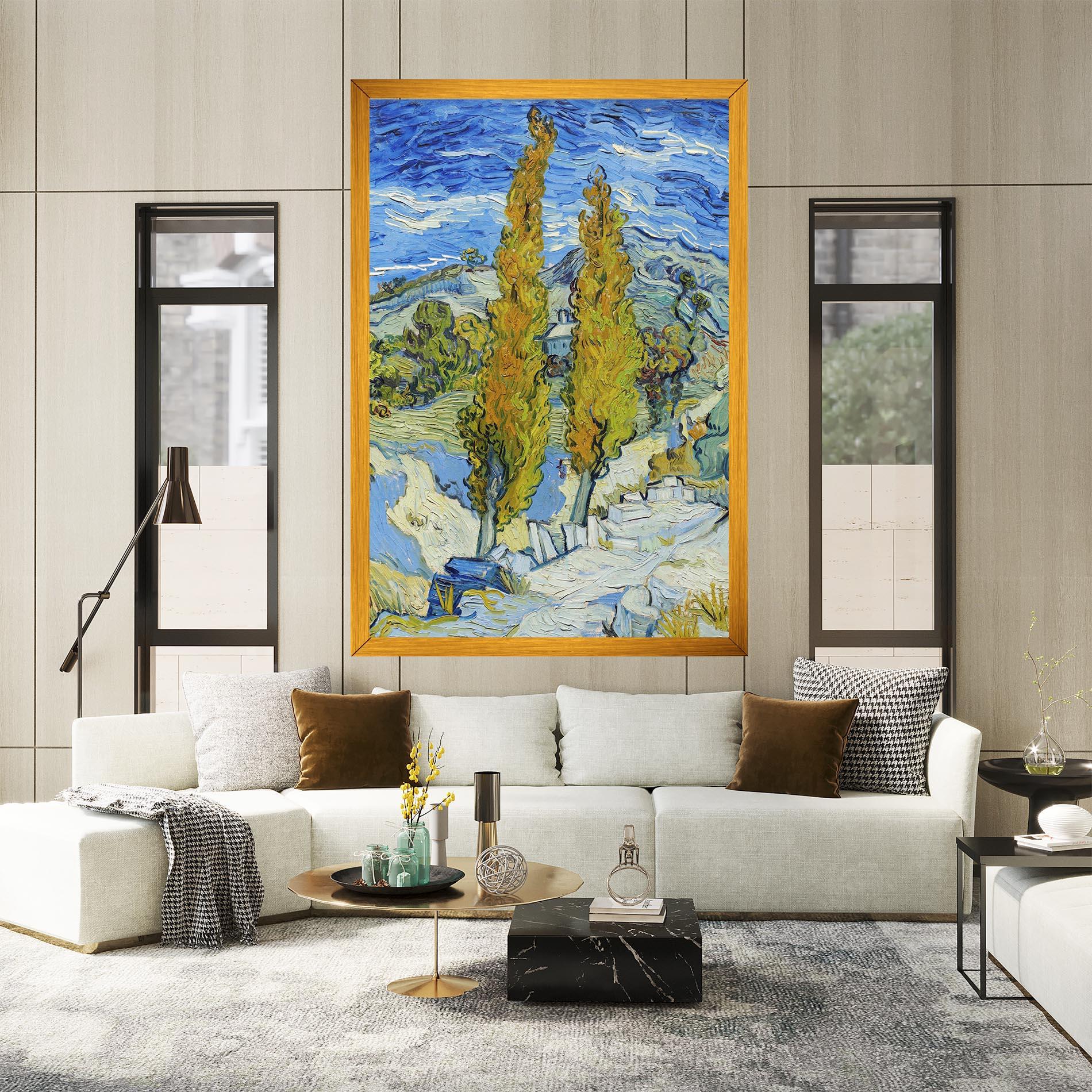 Картина на платно Poplars At Saint Remy mockup 2
