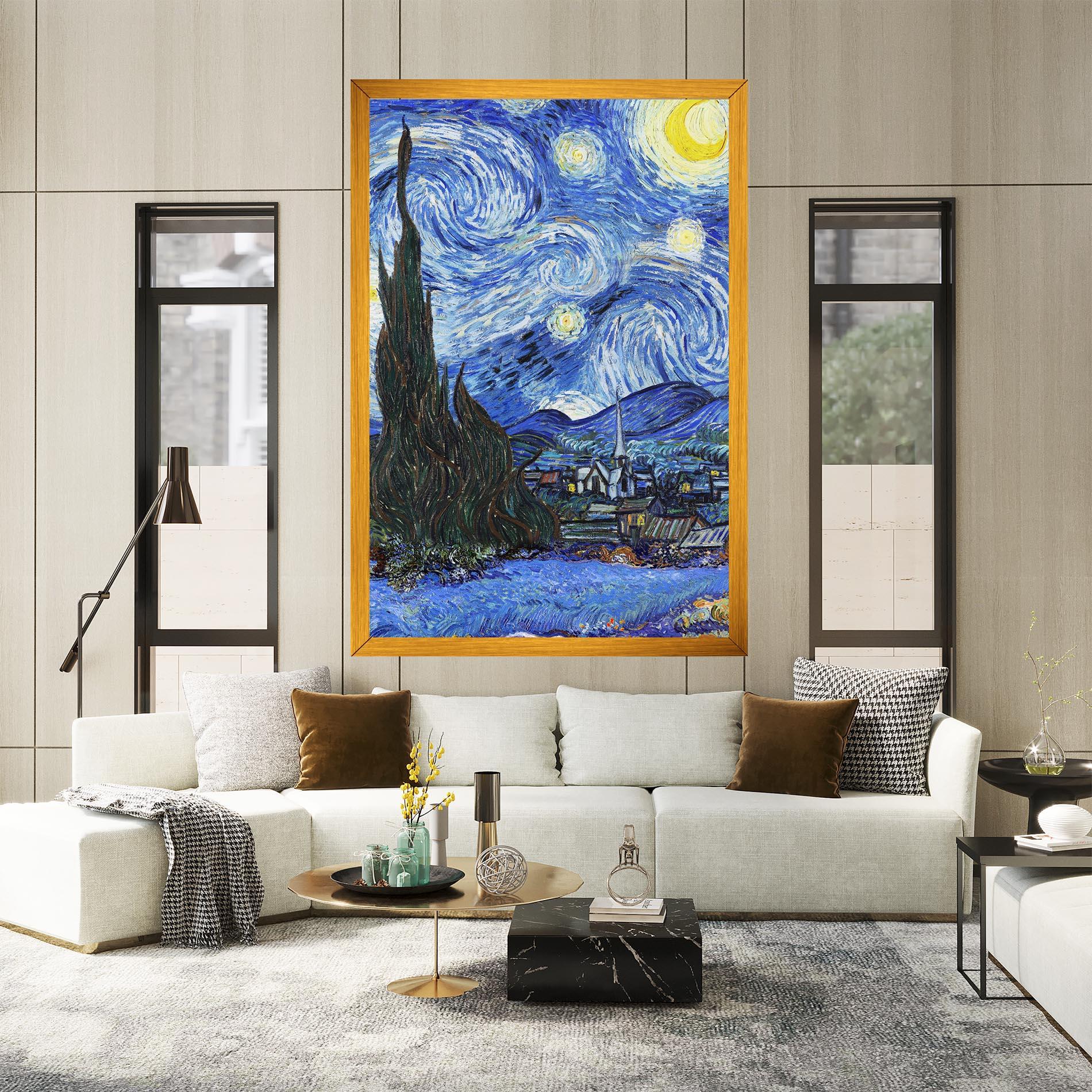 Картина на платно Starry Night Art mockup 2