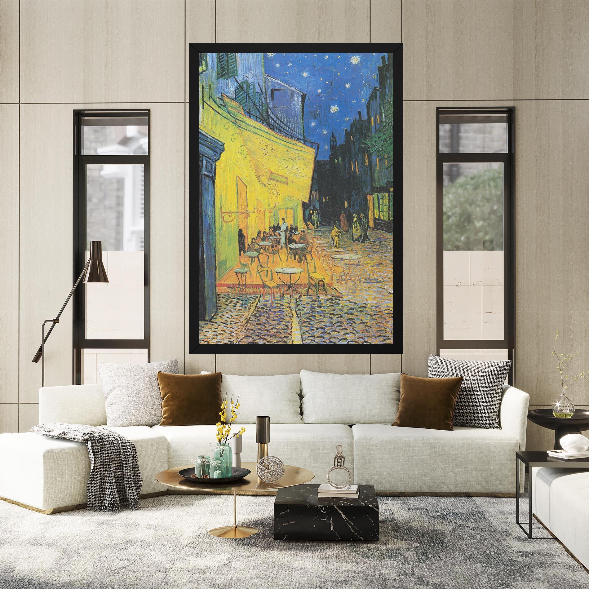 Картина на платно Cafe Terrace At Night mockup 2