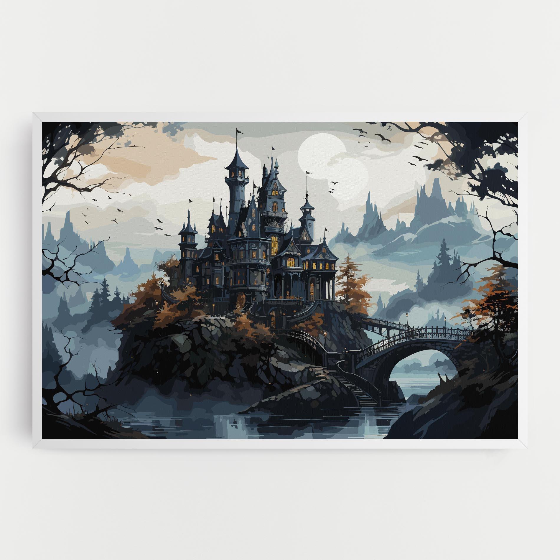 Картина на платно Grey Big Castle mockup 0