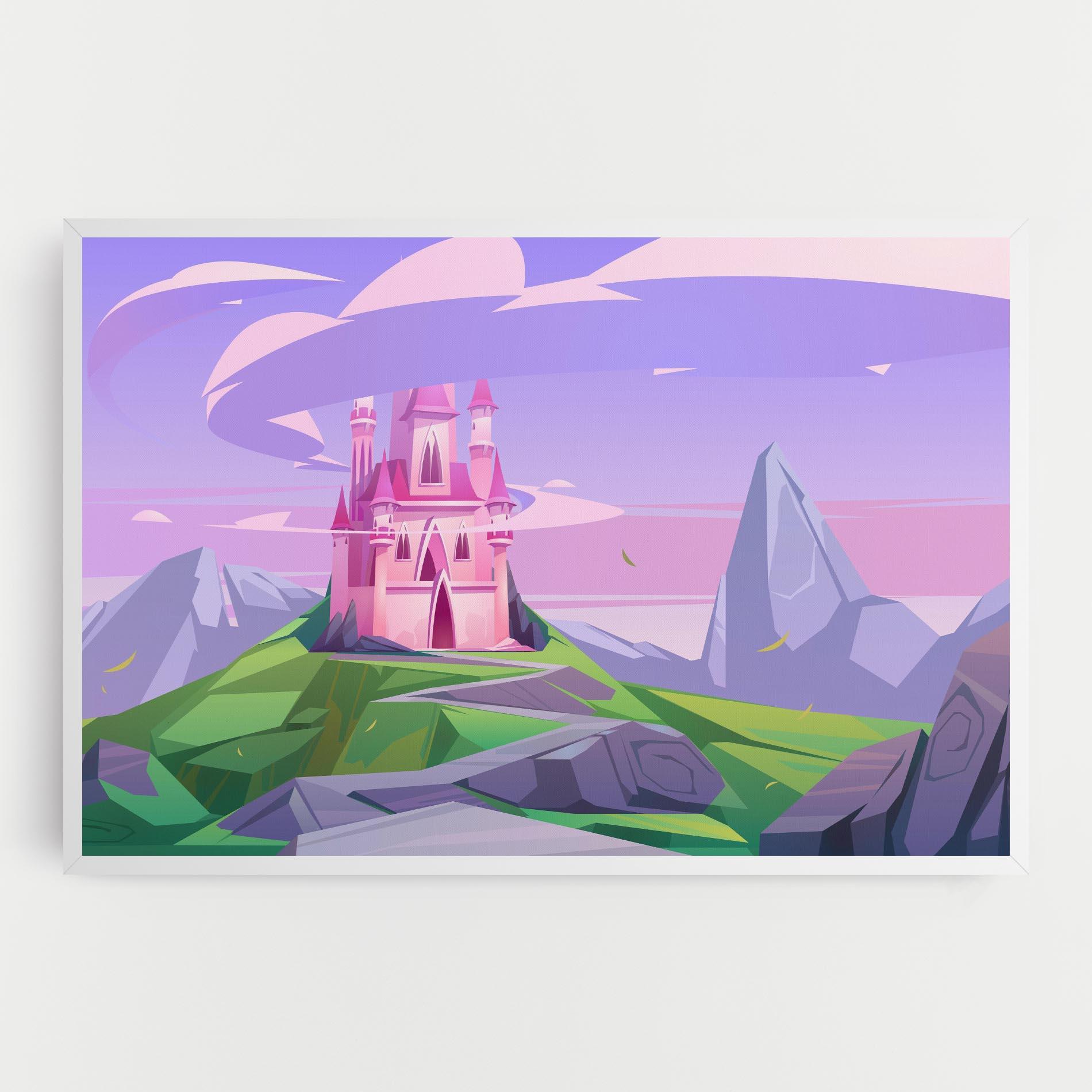 Картина на платно Pink Castle mockup 0