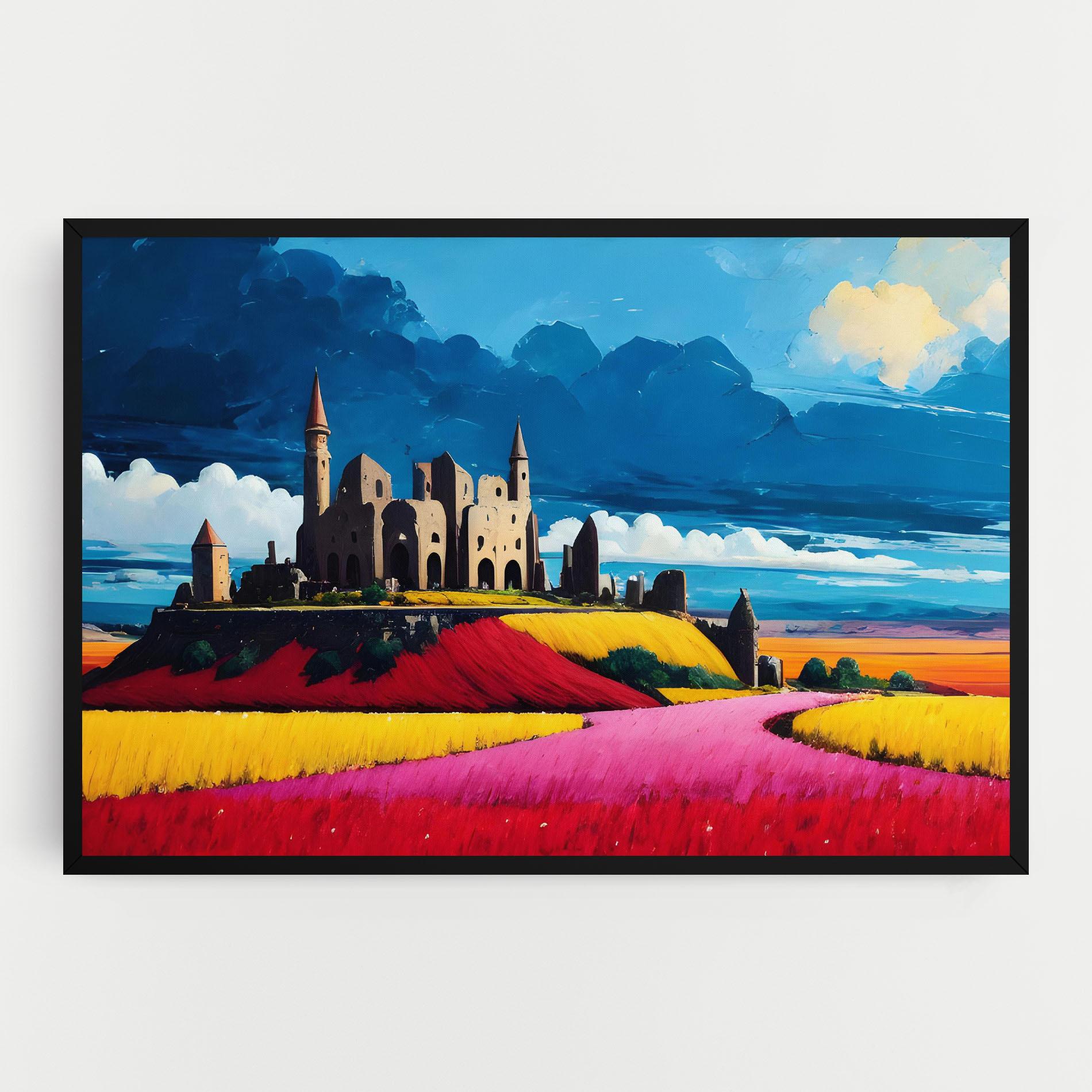 Картина на платно Antique Building Art mockup 0