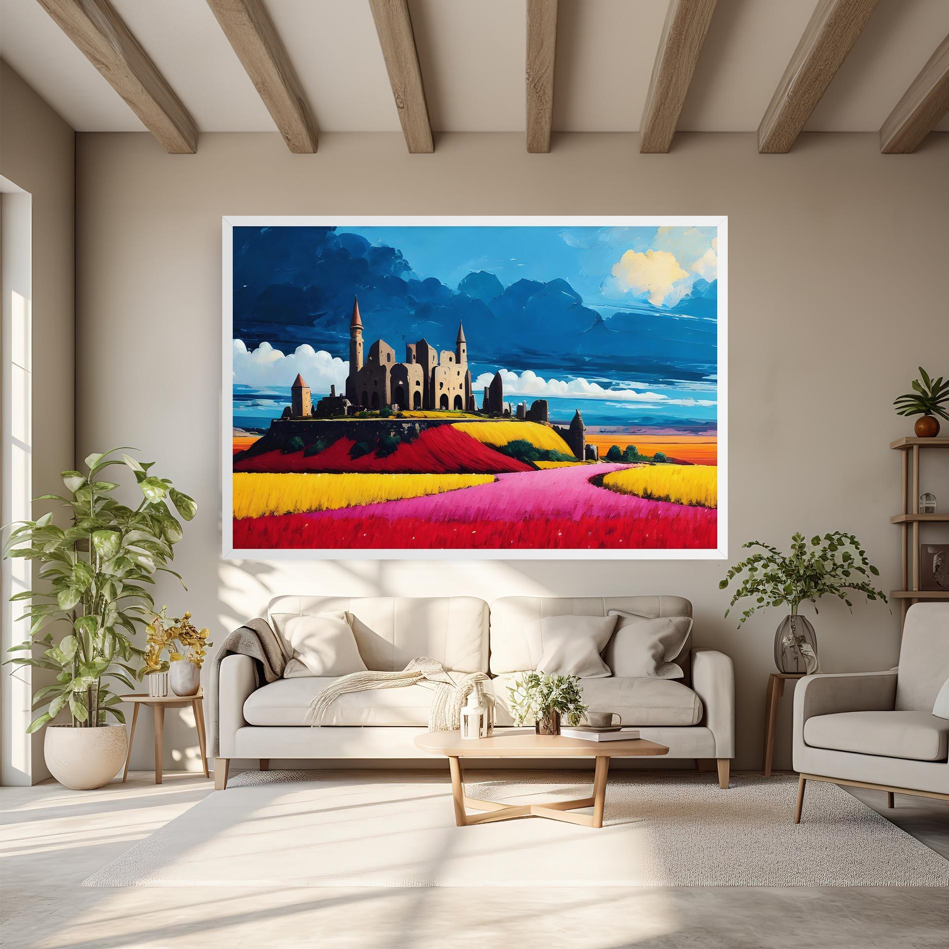 Картина на платно Antique Building Art mockup 6