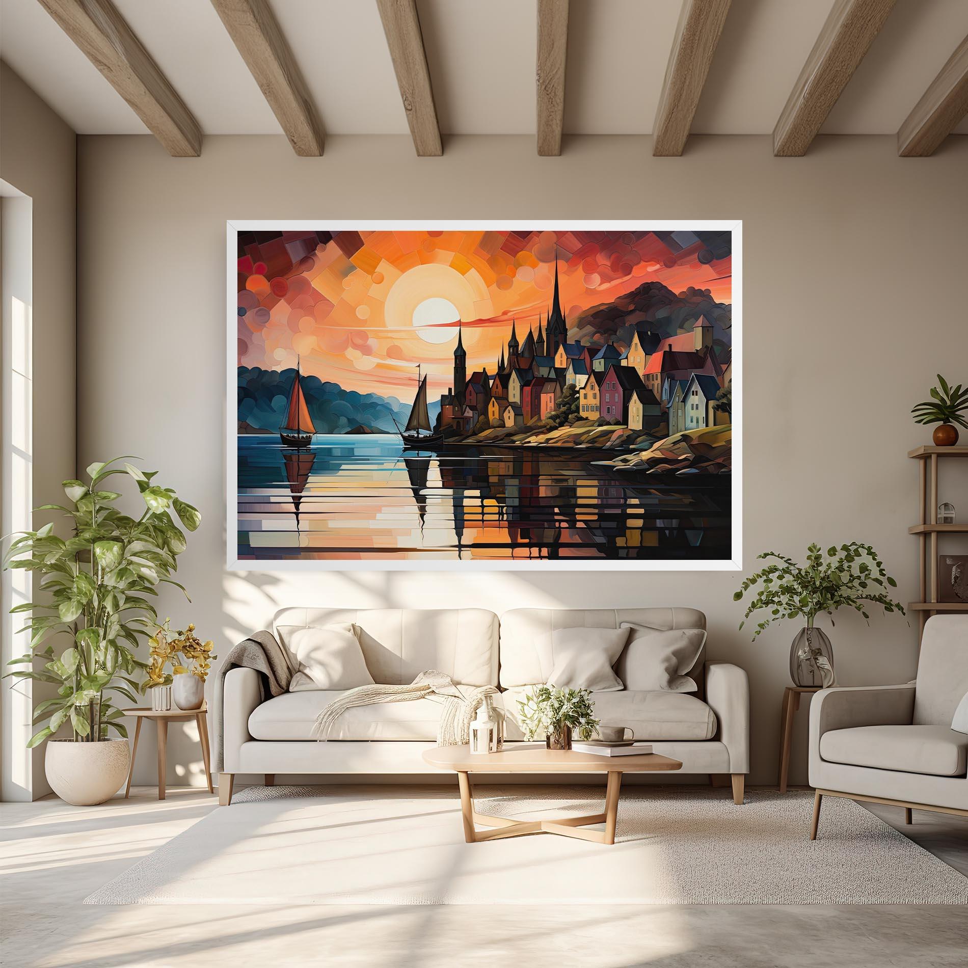 Картина на платно Castle Painting mockup 6