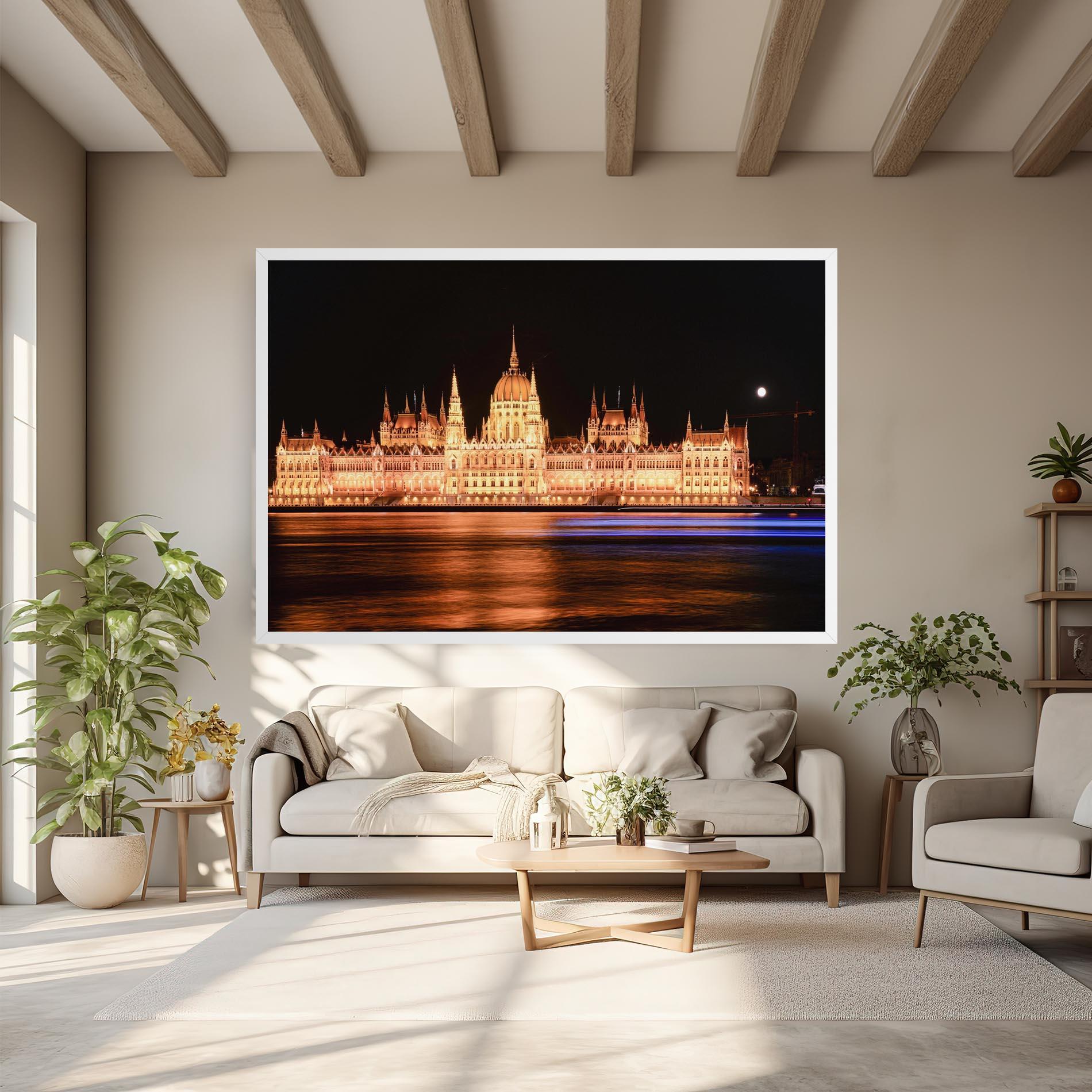 Картина на платно Night Reflection mockup 6