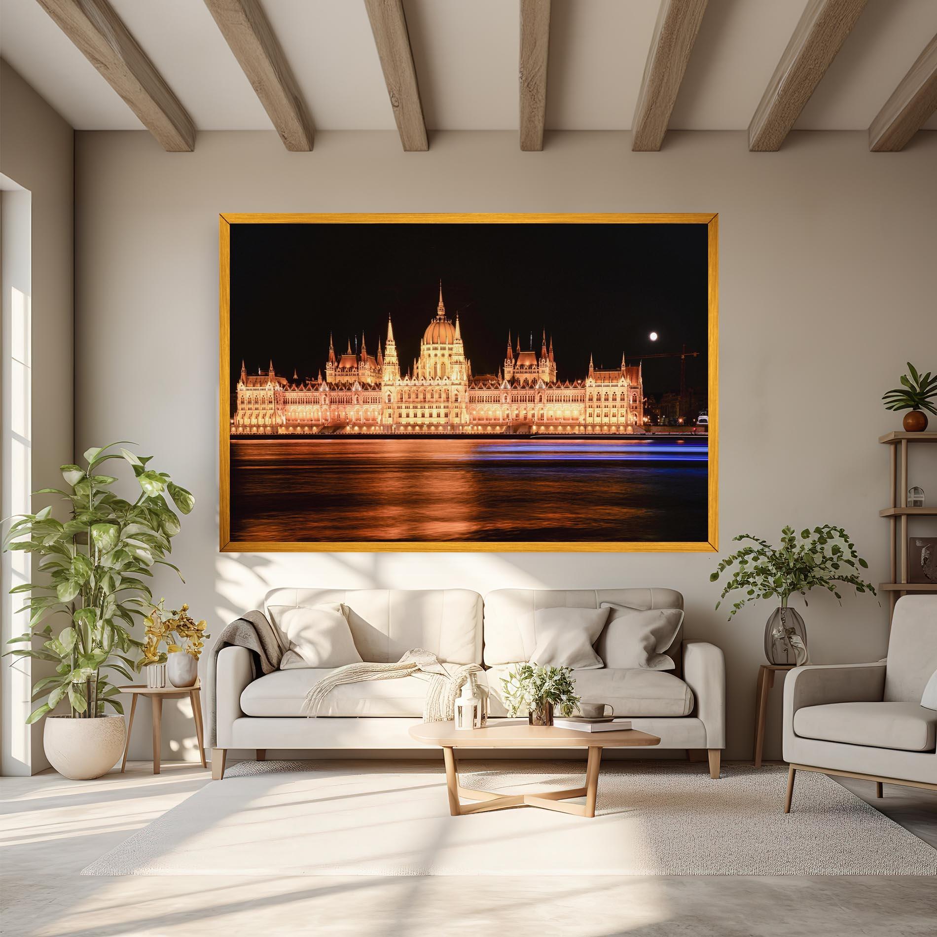 Картина на платно Night Reflection mockup 6