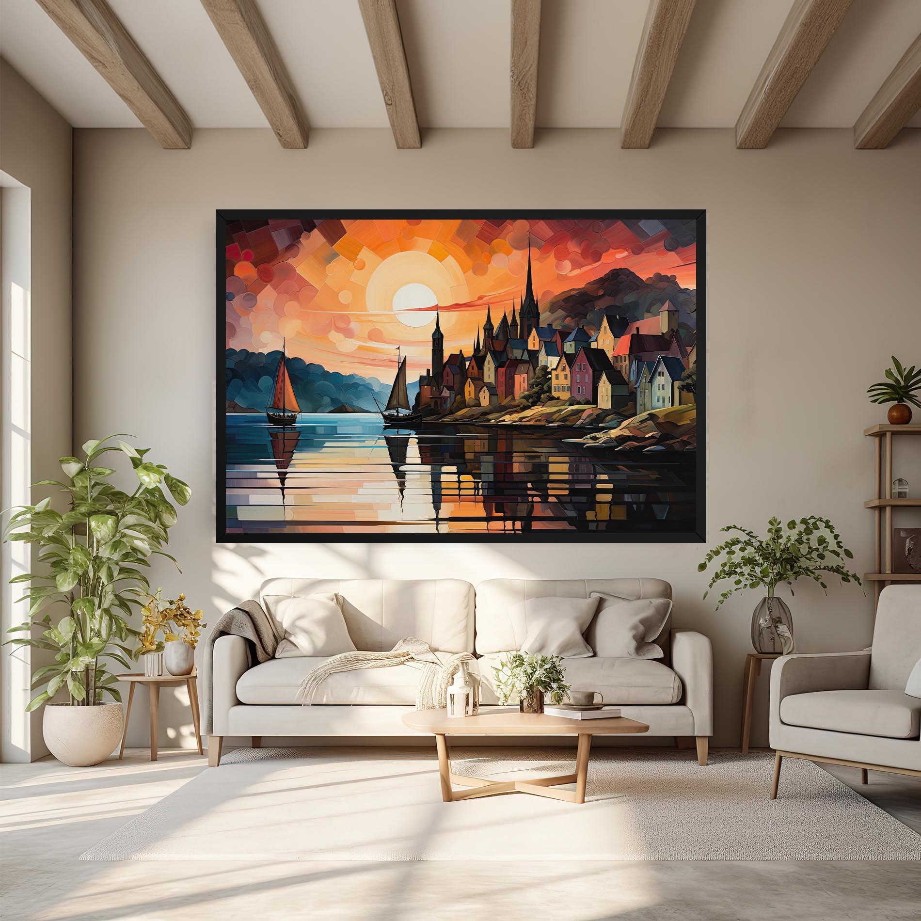 Картина на платно Castle Painting mockup 6