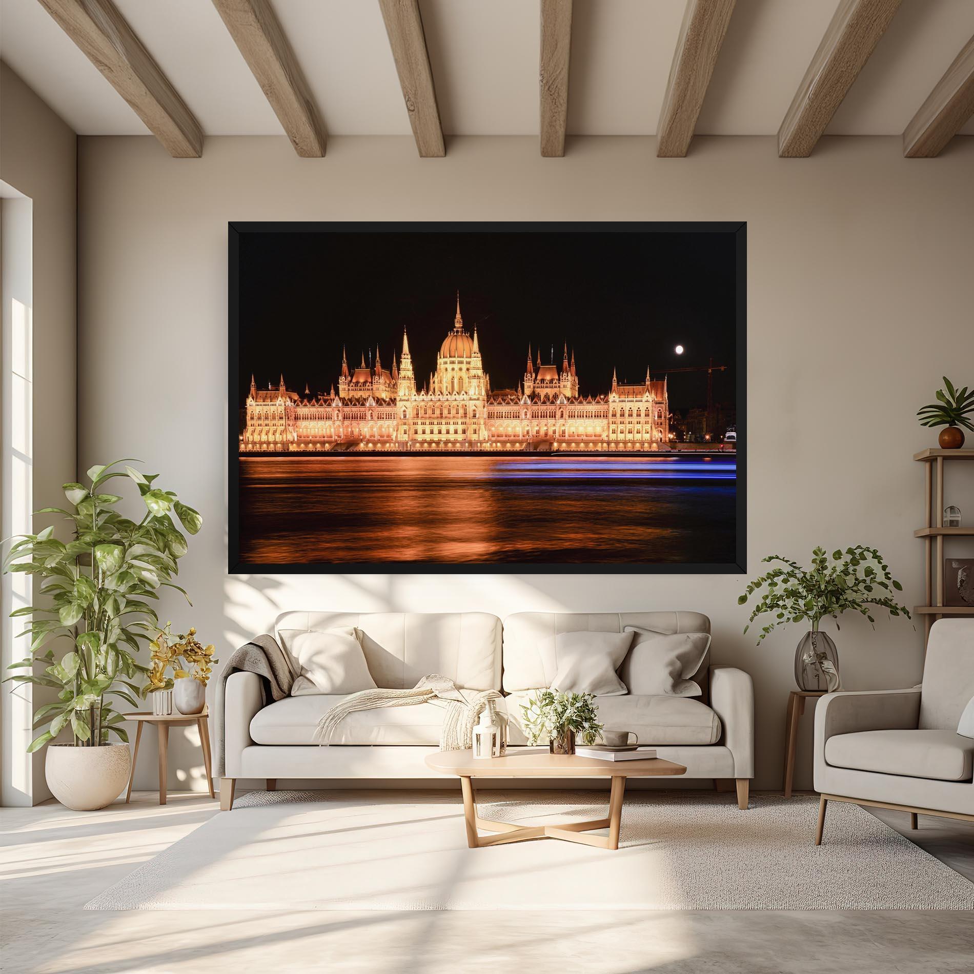 Картина на платно Night Reflection mockup 6