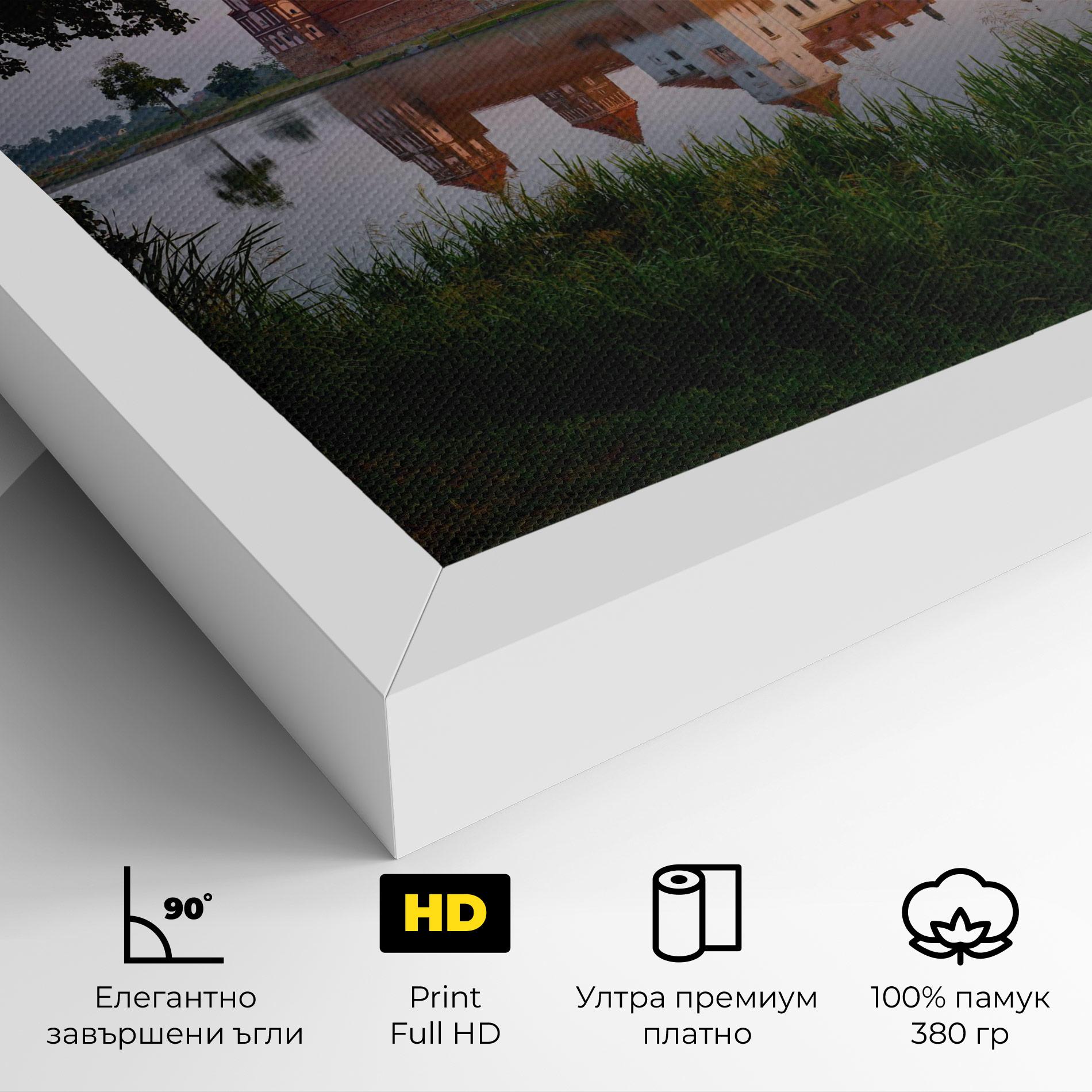 Картина на платно Ancient Castle Morning mockup 4