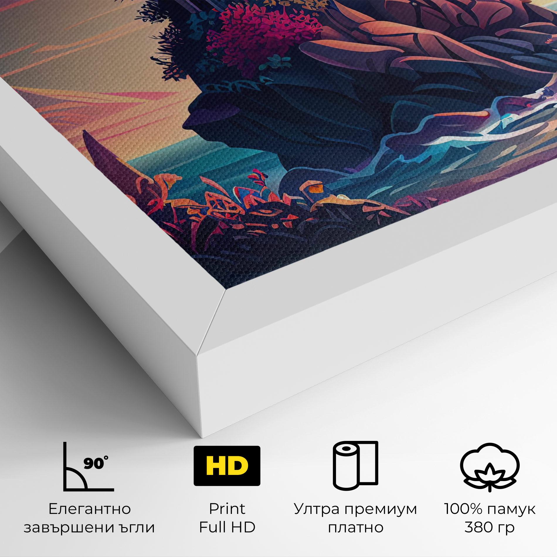 Картина на платно Cliff Castle mockup 4