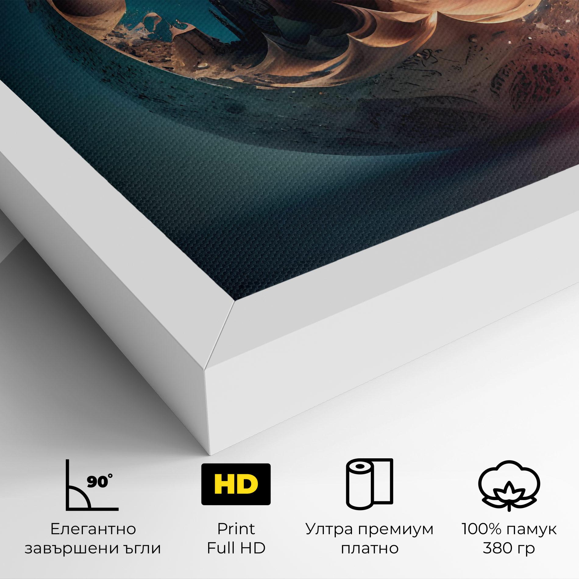 Картина на платно Fantasy Planet Castle mockup 4