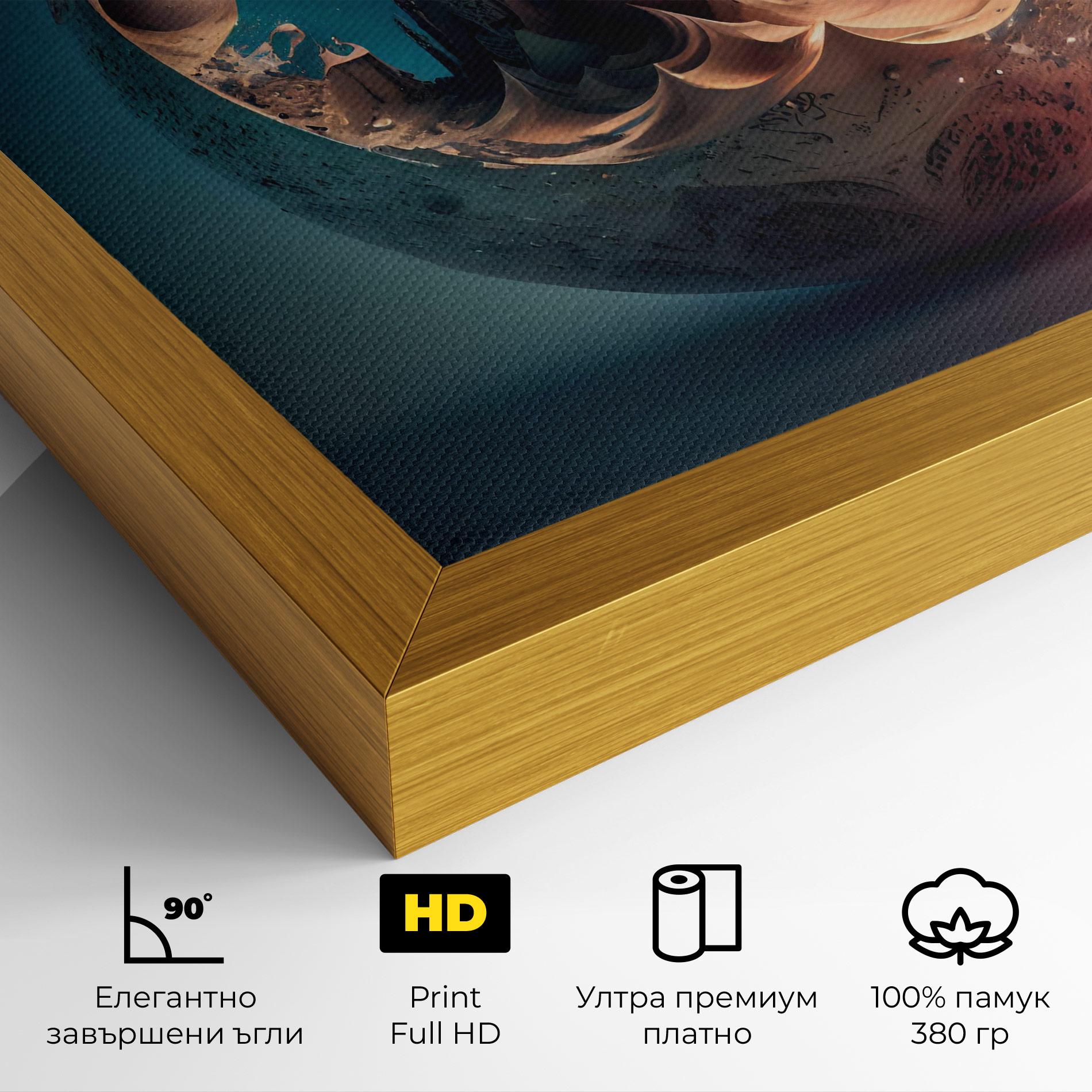 Картина на платно Fantasy Planet Castle mockup 4