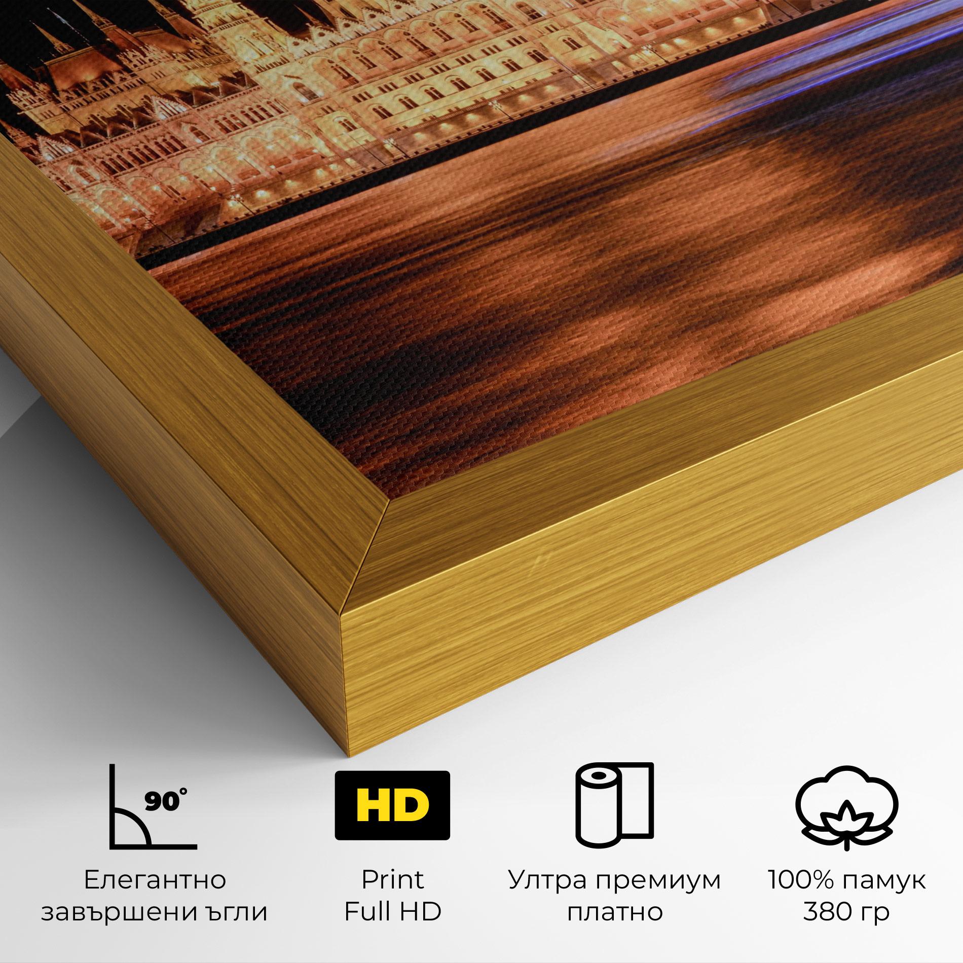 Картина на платно Night Reflection mockup 4