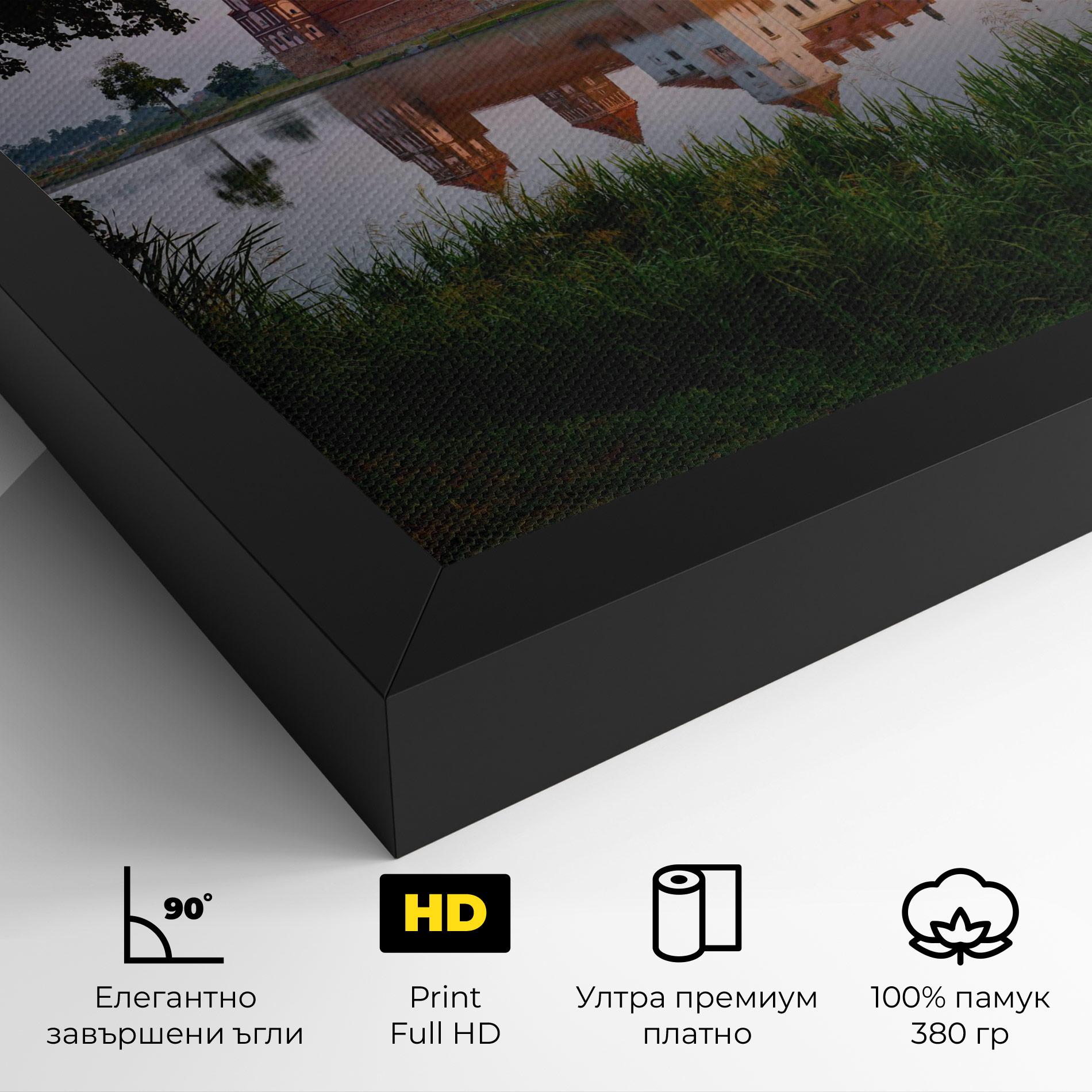 Картина на платно Ancient Castle Morning mockup 4