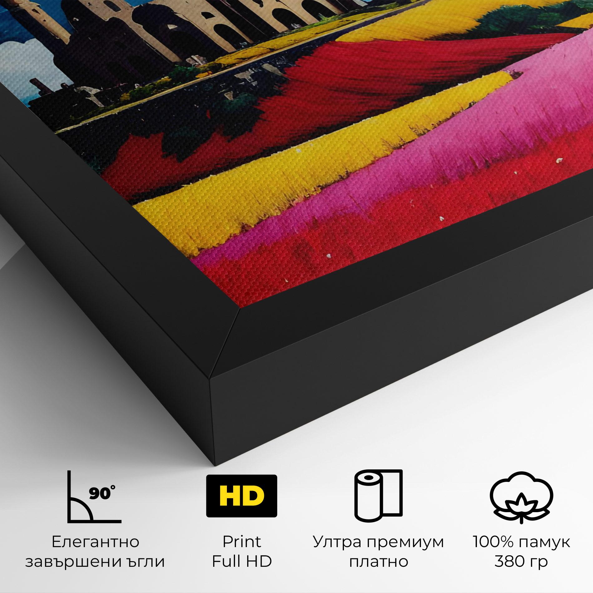 Картина на платно Antique Building Art mockup 4