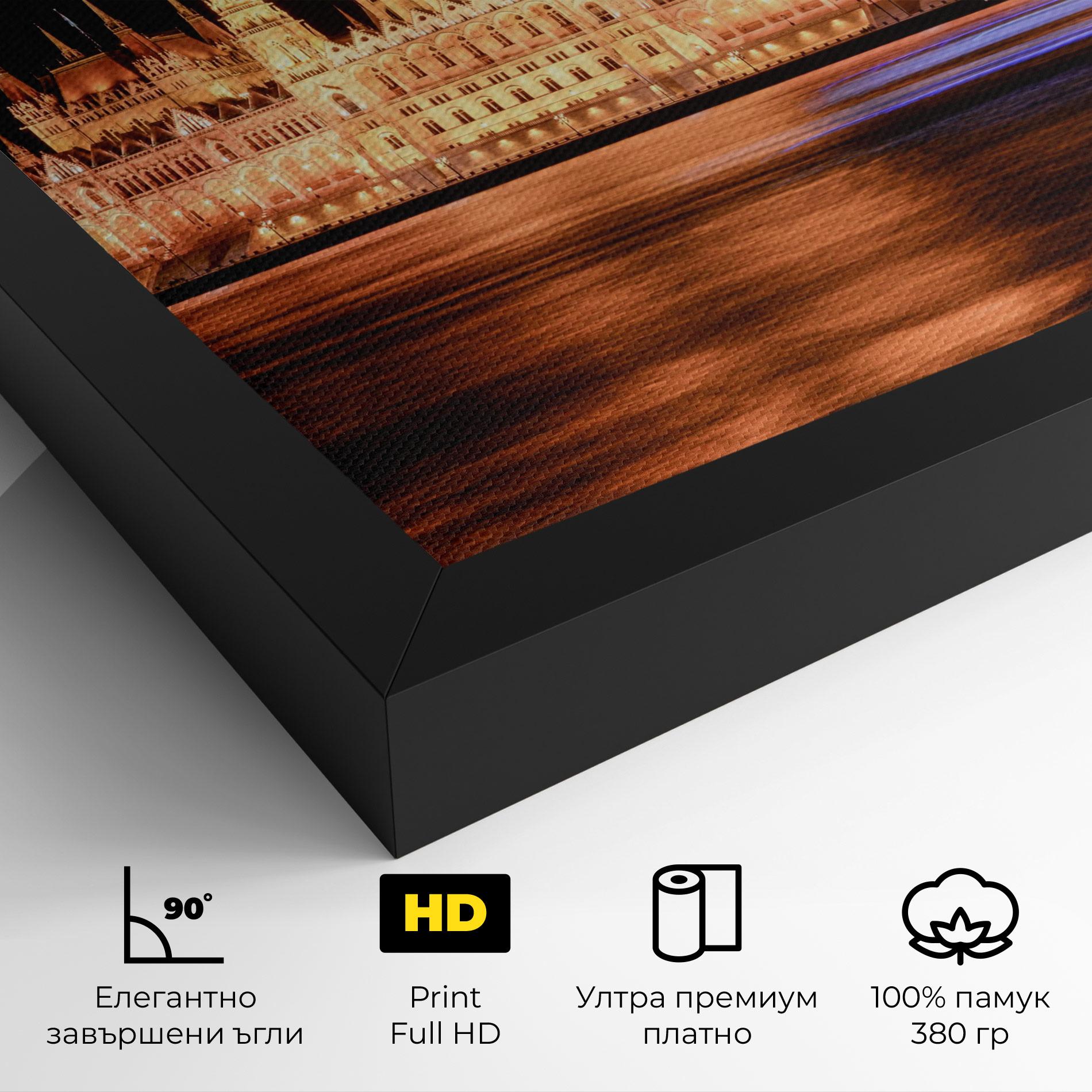 Картина на платно Night Reflection mockup 4