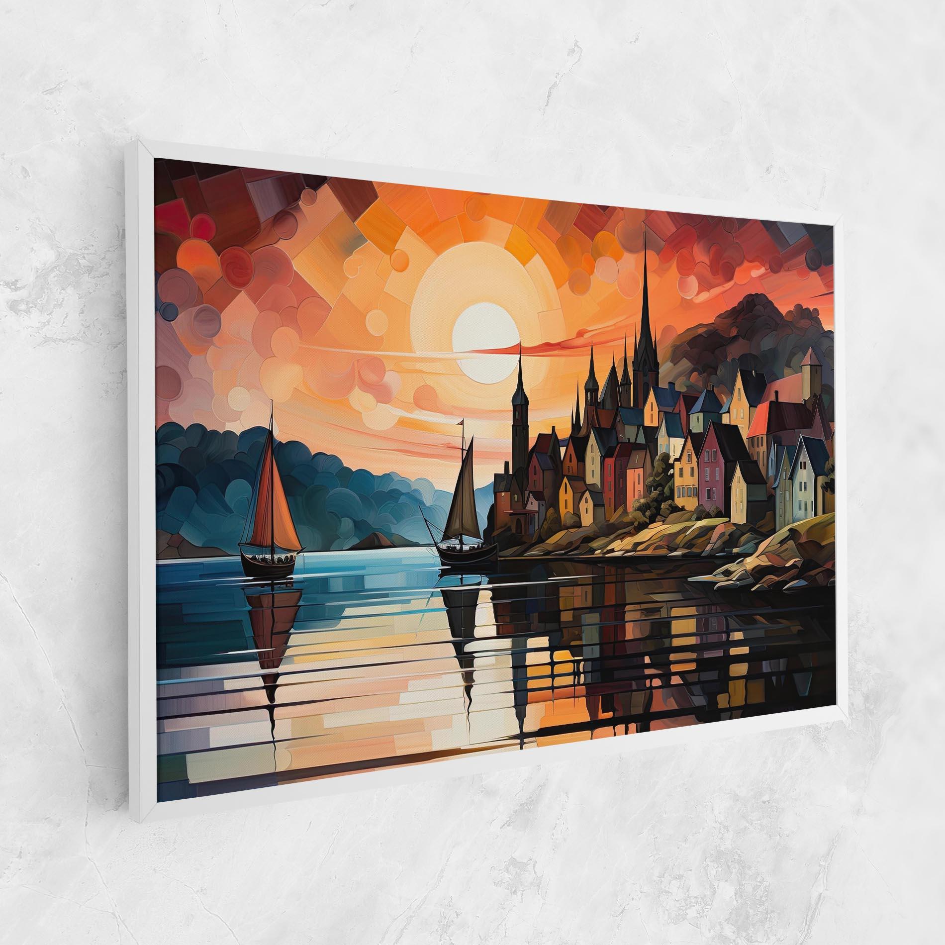 Картина на платно Castle Painting mockup 1