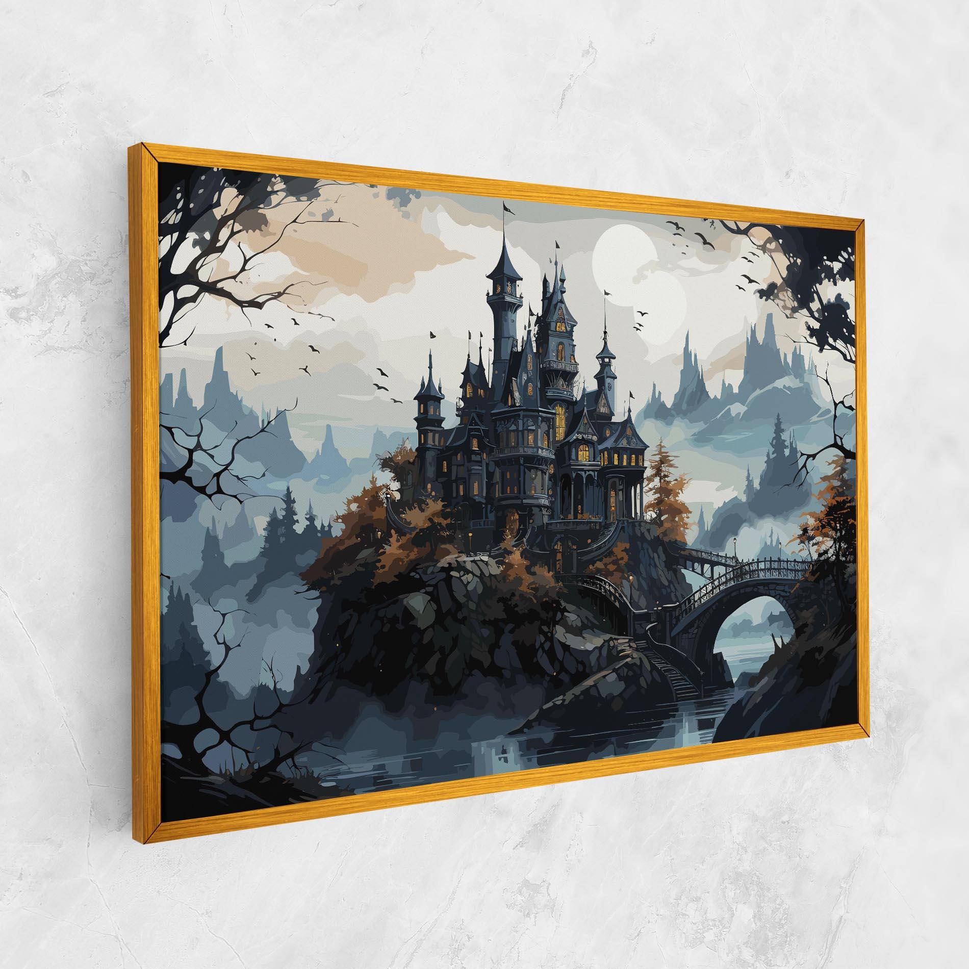 Картина на платно Grey Big Castle mockup 1