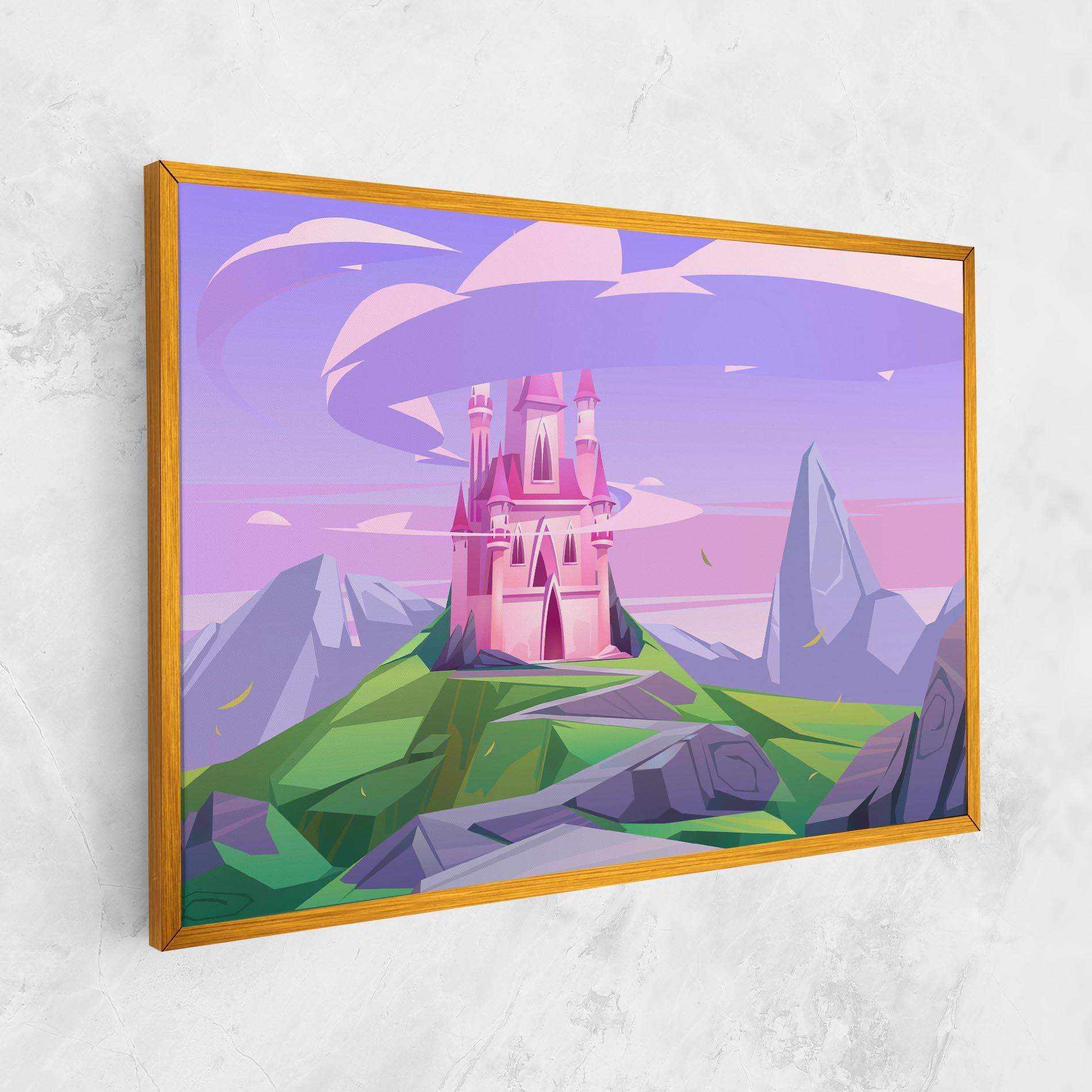 Картина на платно Pink Castle mockup 1