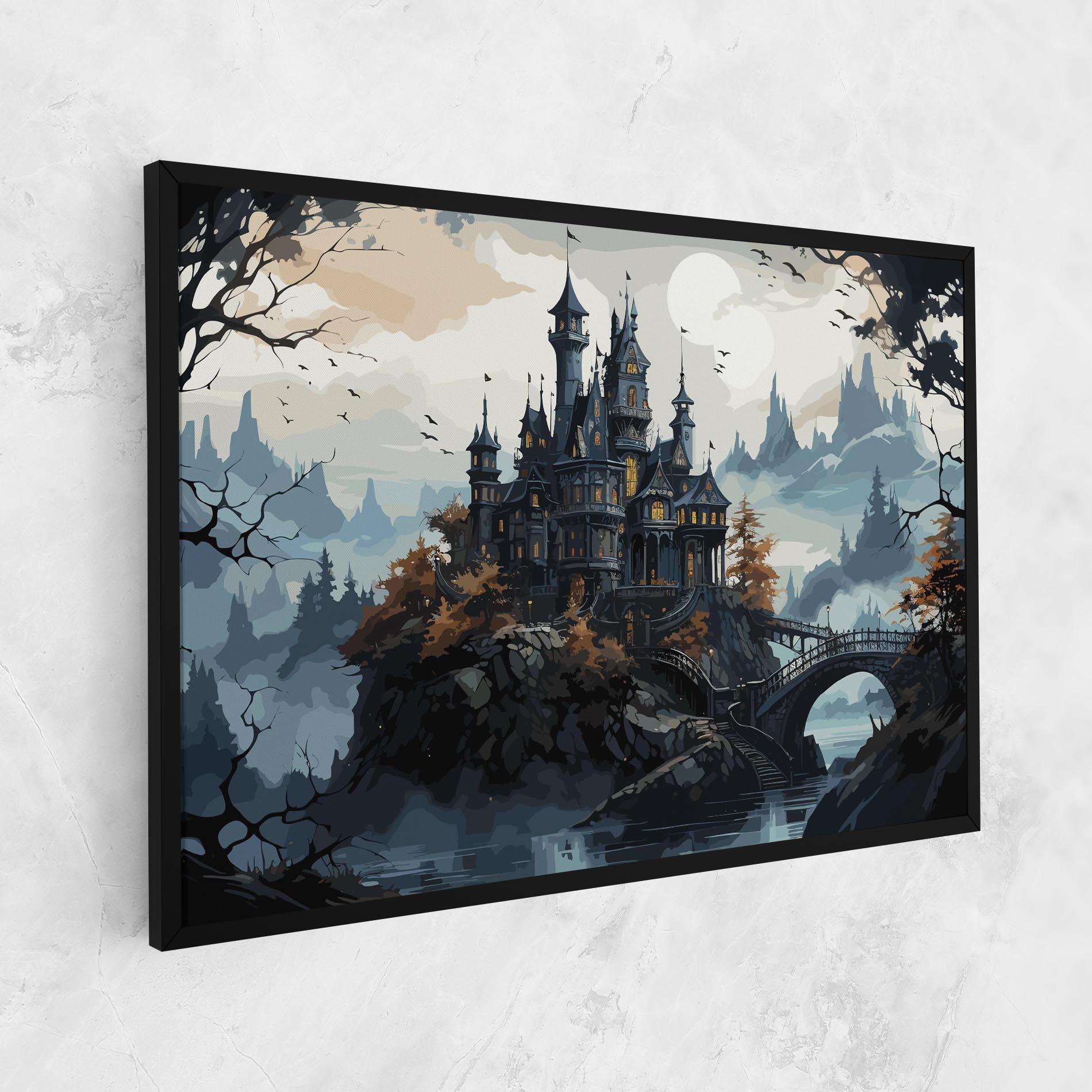 Картина на платно Grey Big Castle mockup 1